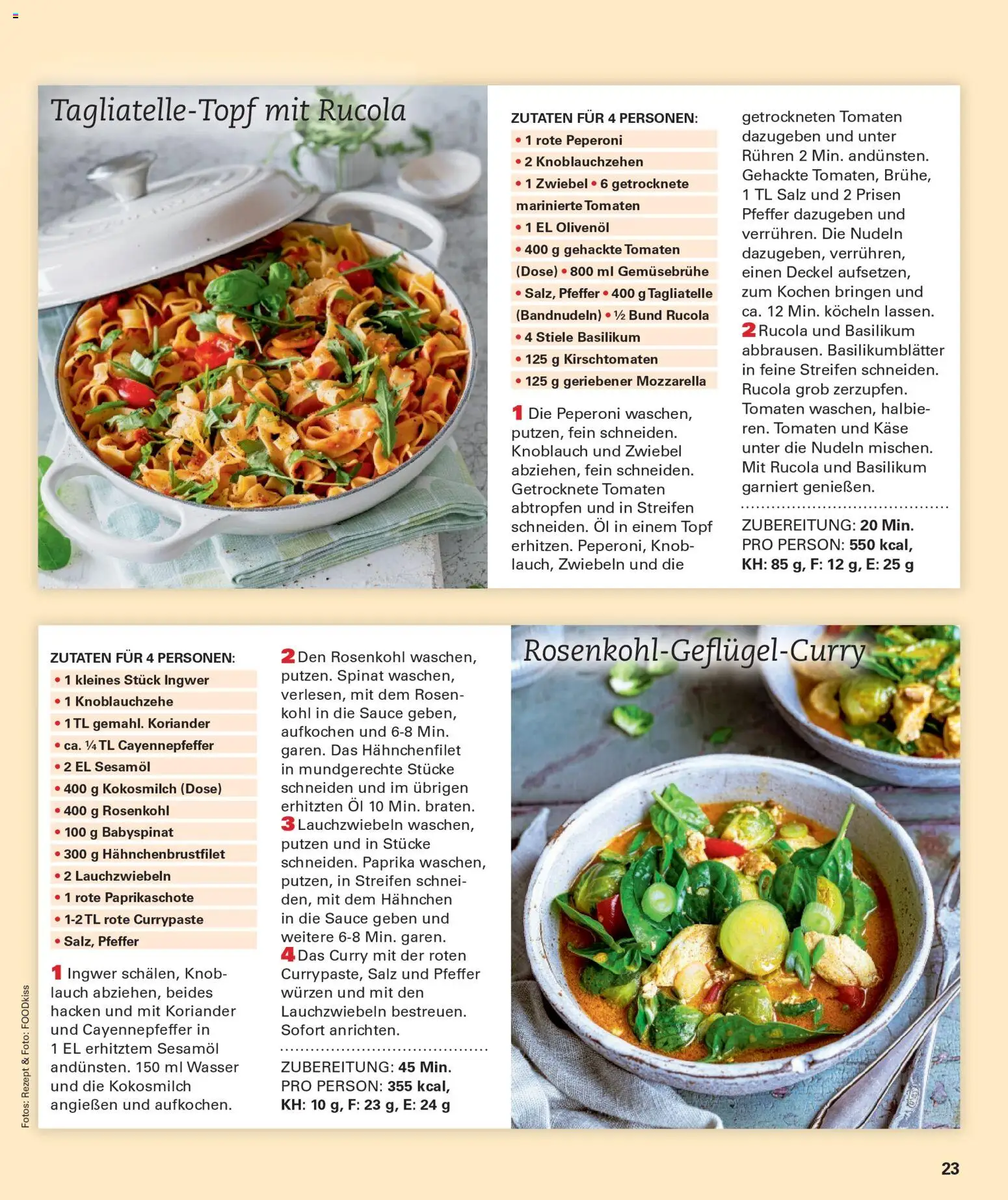 Poco Wohnwelt Winter 2025 – gültig ab 01.12.2025 | Seite: 23 | Produkte: Mozzarella, Wasser, Paprika, Nudeln