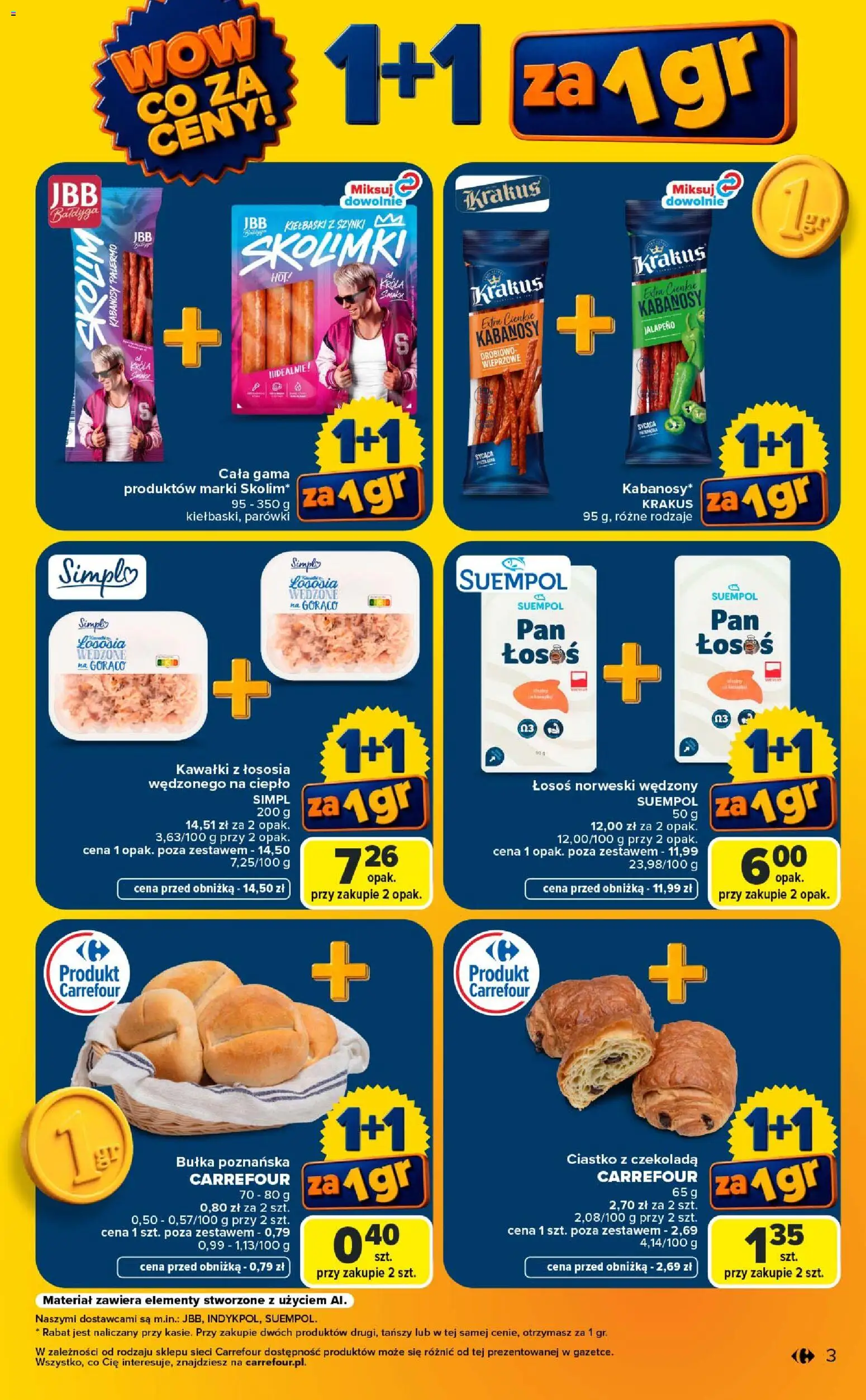 Carrefour gazetka - Wow co za ceny od 07.09.2026 | Strona: 3 | Produkty: Parówki, Łosoś norweski, Jalapeno, Czekolada