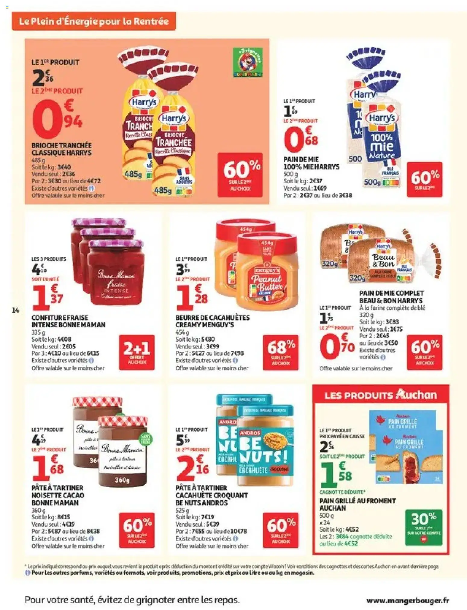 {H1} | Page: 14 | Produits: Cacahuète, Farine, Pain de mie, Beurre