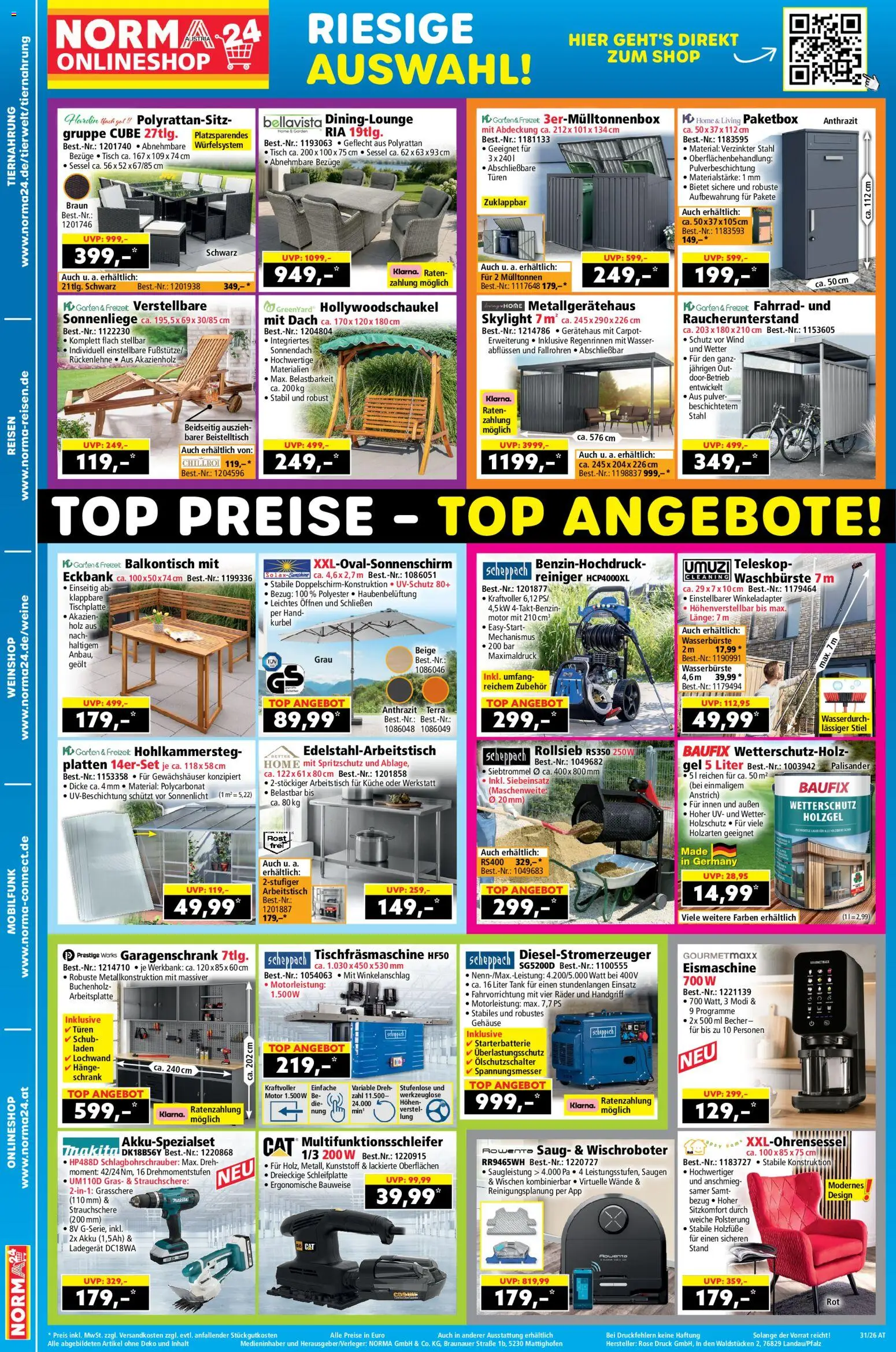 Norma Online shop gültig ab 27.07.2026 | Seite: 2 | Produkte: Sessel, Tisch, Schrank, Arbeitstisch