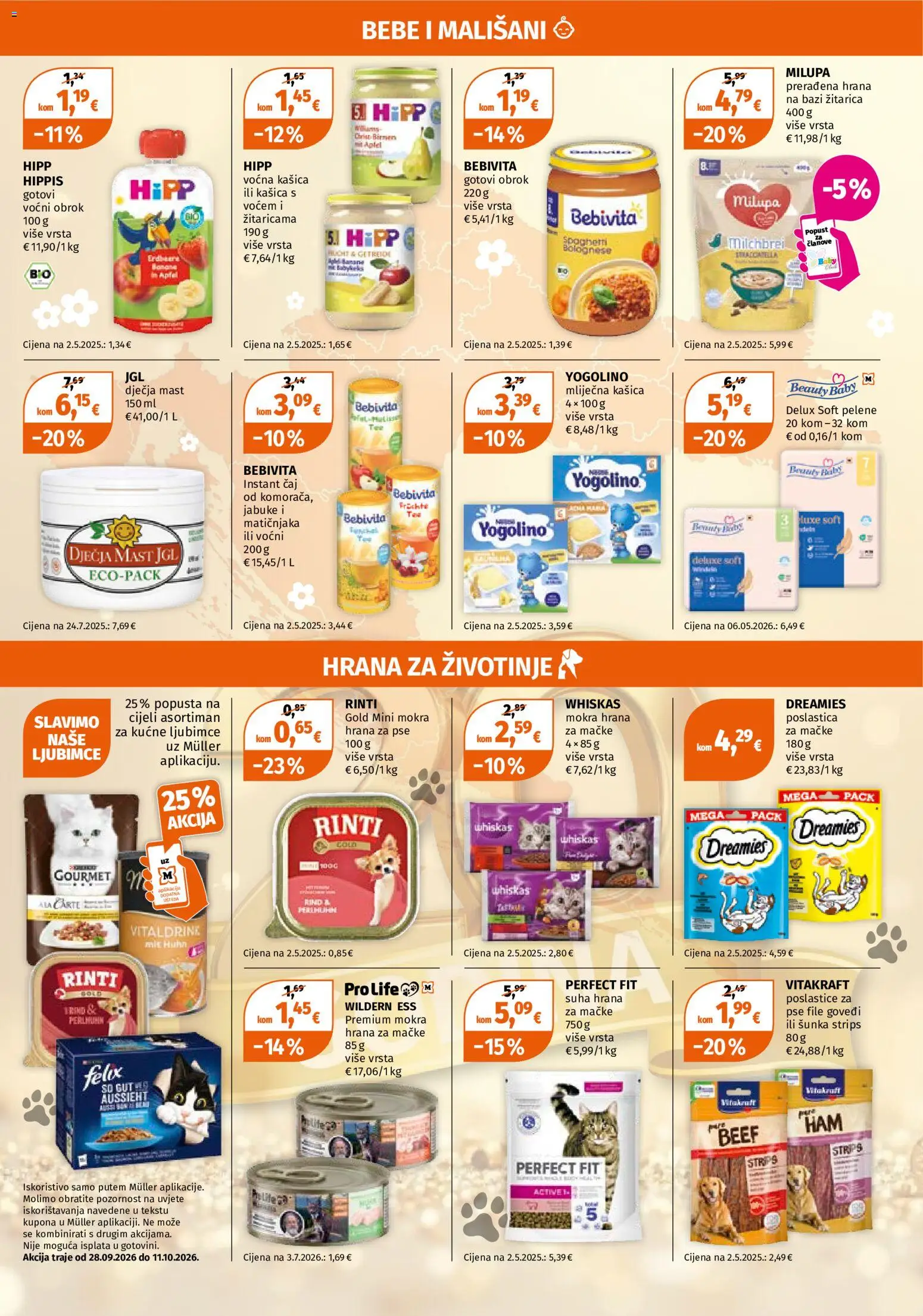 Müller katalog | vrijedi od 28.09.2026 | Stranica: 9 | Proizvodi: Mast, File, Čaj, Hrana za mačke