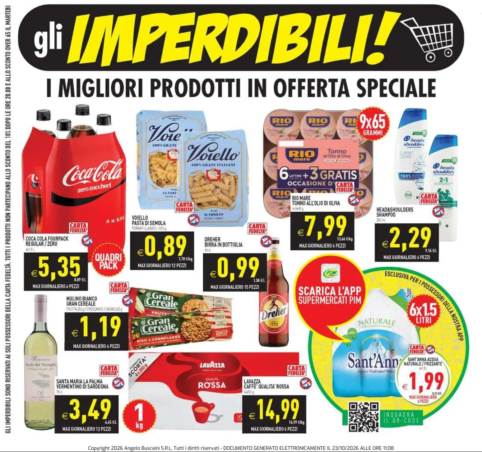 Volantino PIM Supermercati del 23/10/2026 | Pagina: 3
