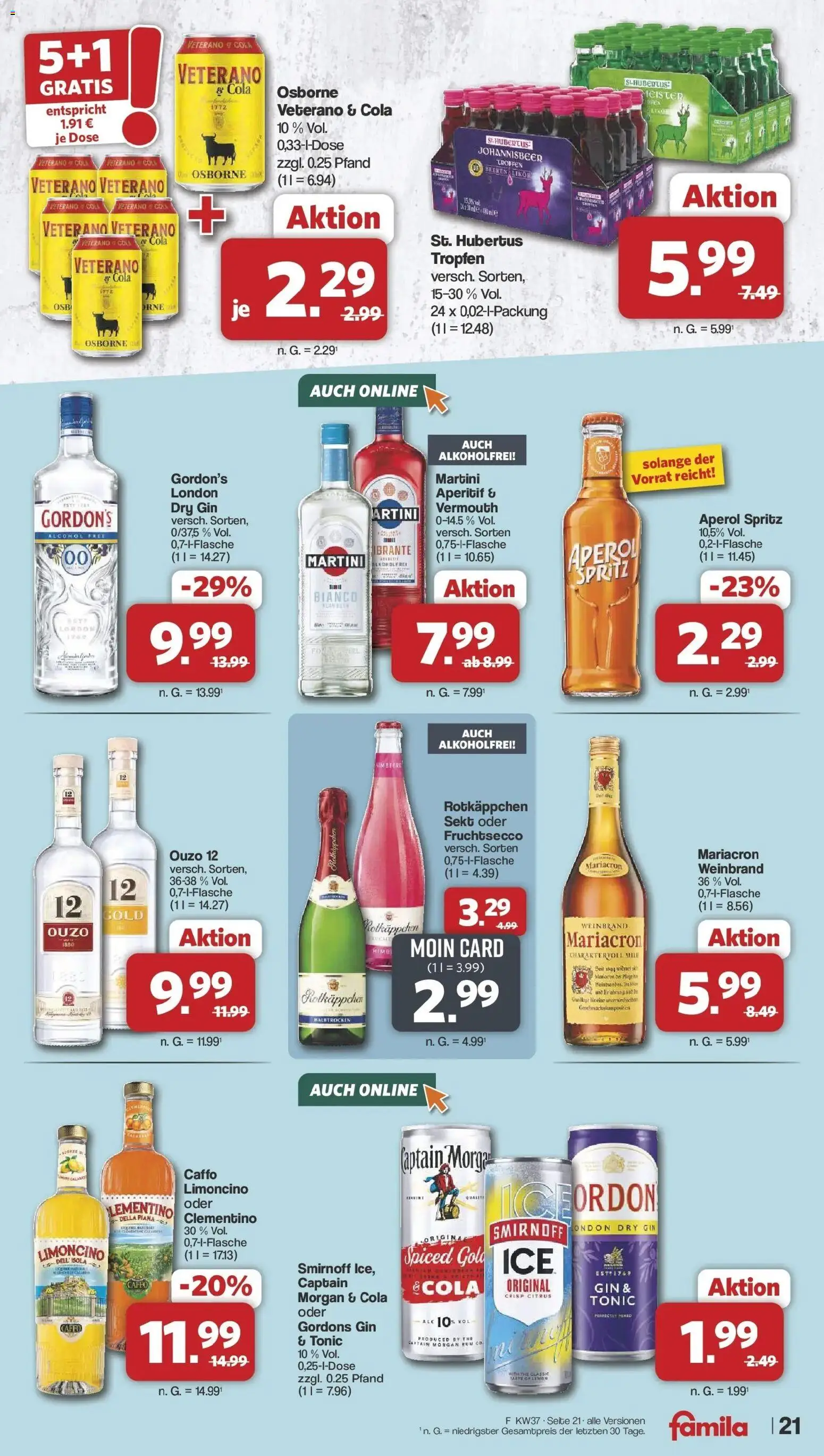 Famila Nordwest  Aktueller Prospekt – gültig ab 07.09.2026 | Seite: 23 | Produkte: Cola, Sekt, Captain morgan, Rotkäppchen