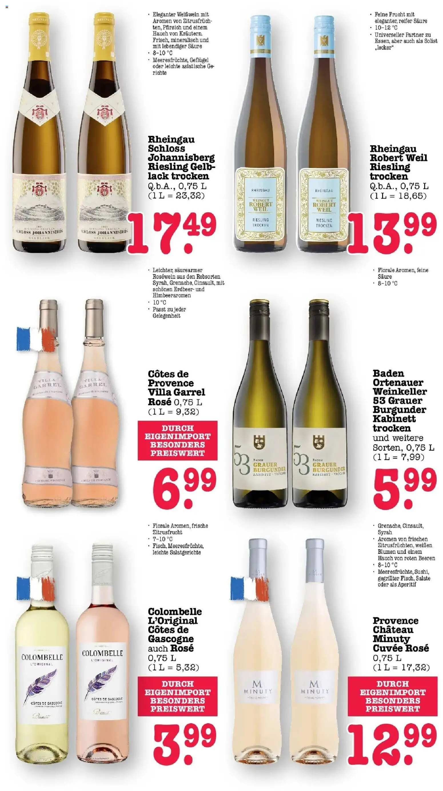 Edeka Prospekt Frankfurt Am Main (ab 24.08.2026) » Angebote Online | Seite: 49 | Produkte: Weißwein, Rosewein, Blumen, Pfirsich