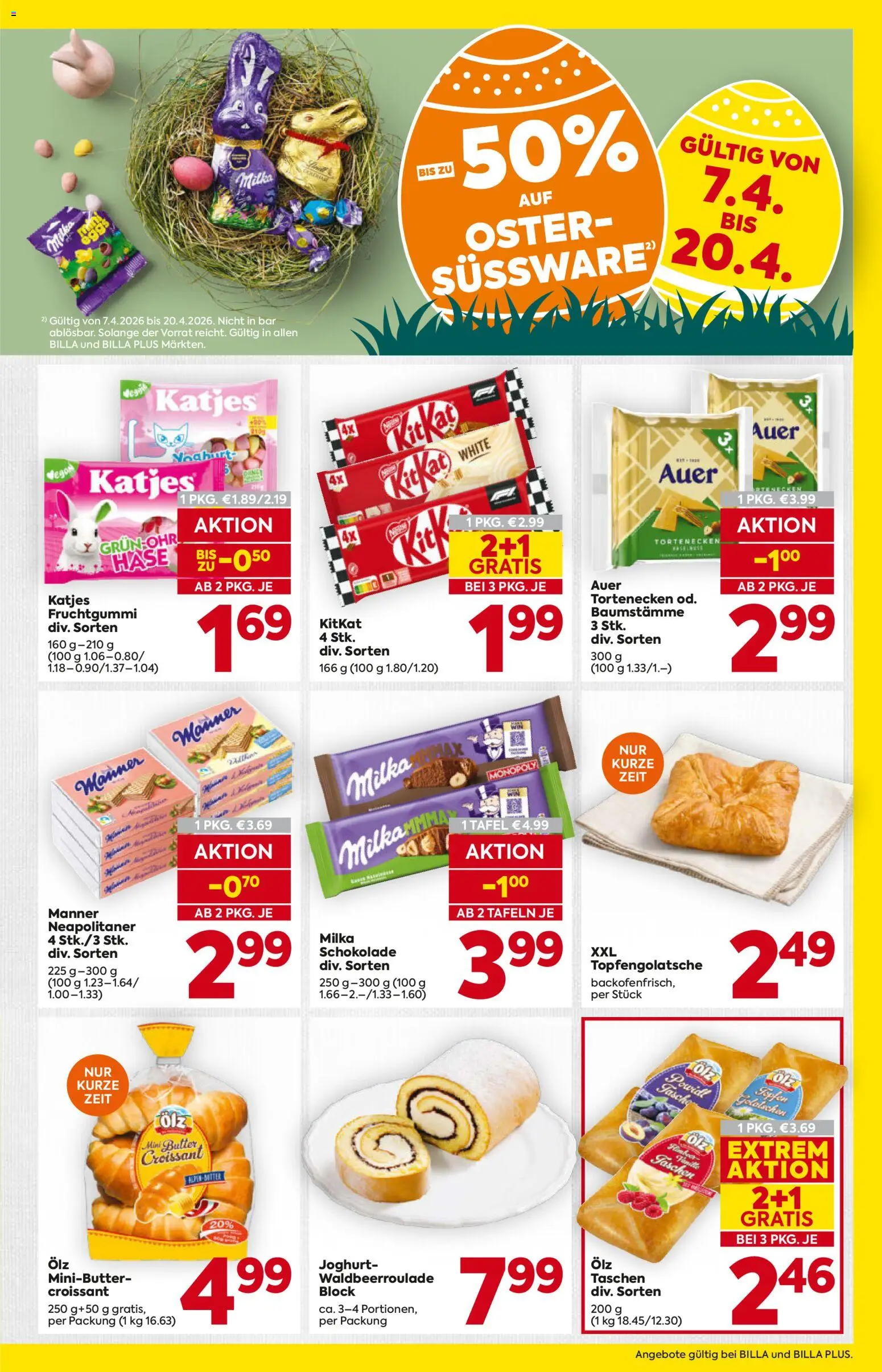 Billa - Flugblatt gültig ab 07.04.2026 | Seite: 11 | Produkte: Butter, Joghurt, Schokolade
