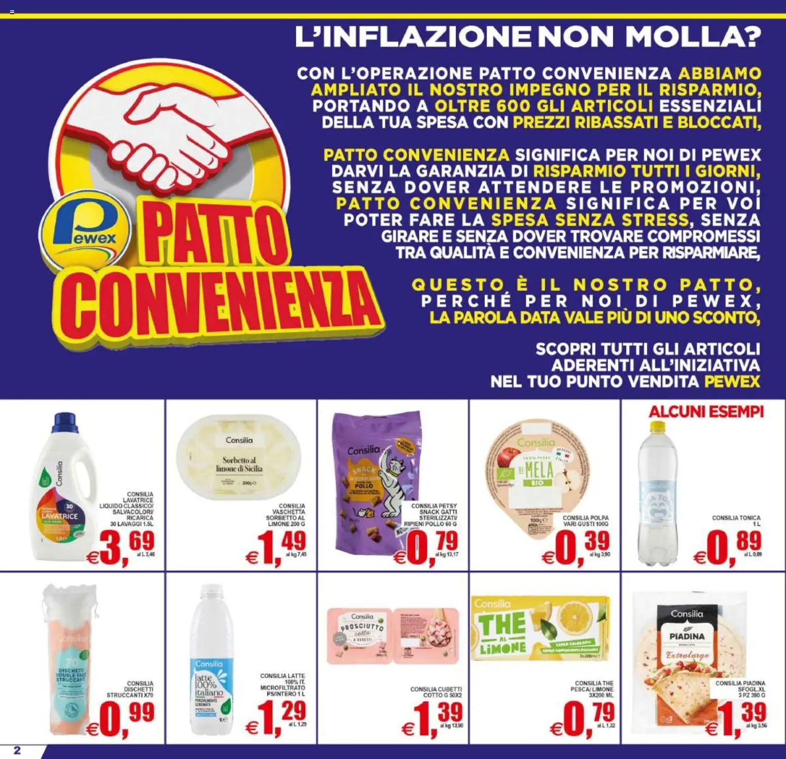 Volantino Pewex del 31/07/2026 | Pagina: 2 | Prodotti: Pollo, Sorbetto, Data, Piadina