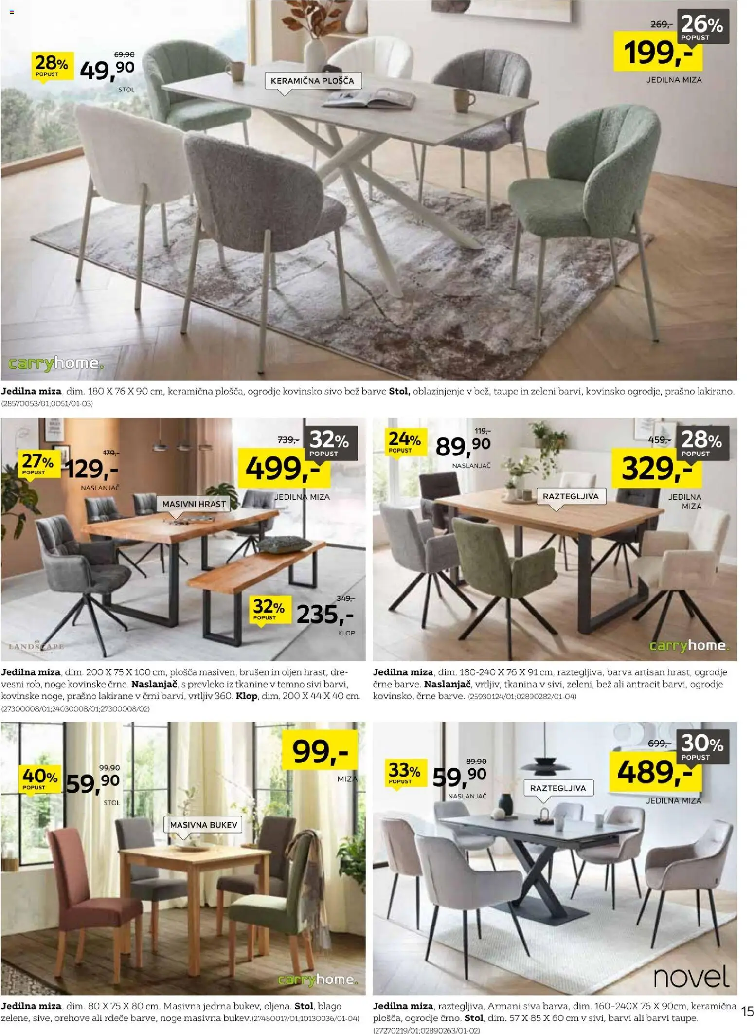 Novi XXXL Lesnina katalog ponudbe – veljaven od 18.05.2026 | Stran: 15 | Izdelki: Naslanjač, Miza, Stol, Barva