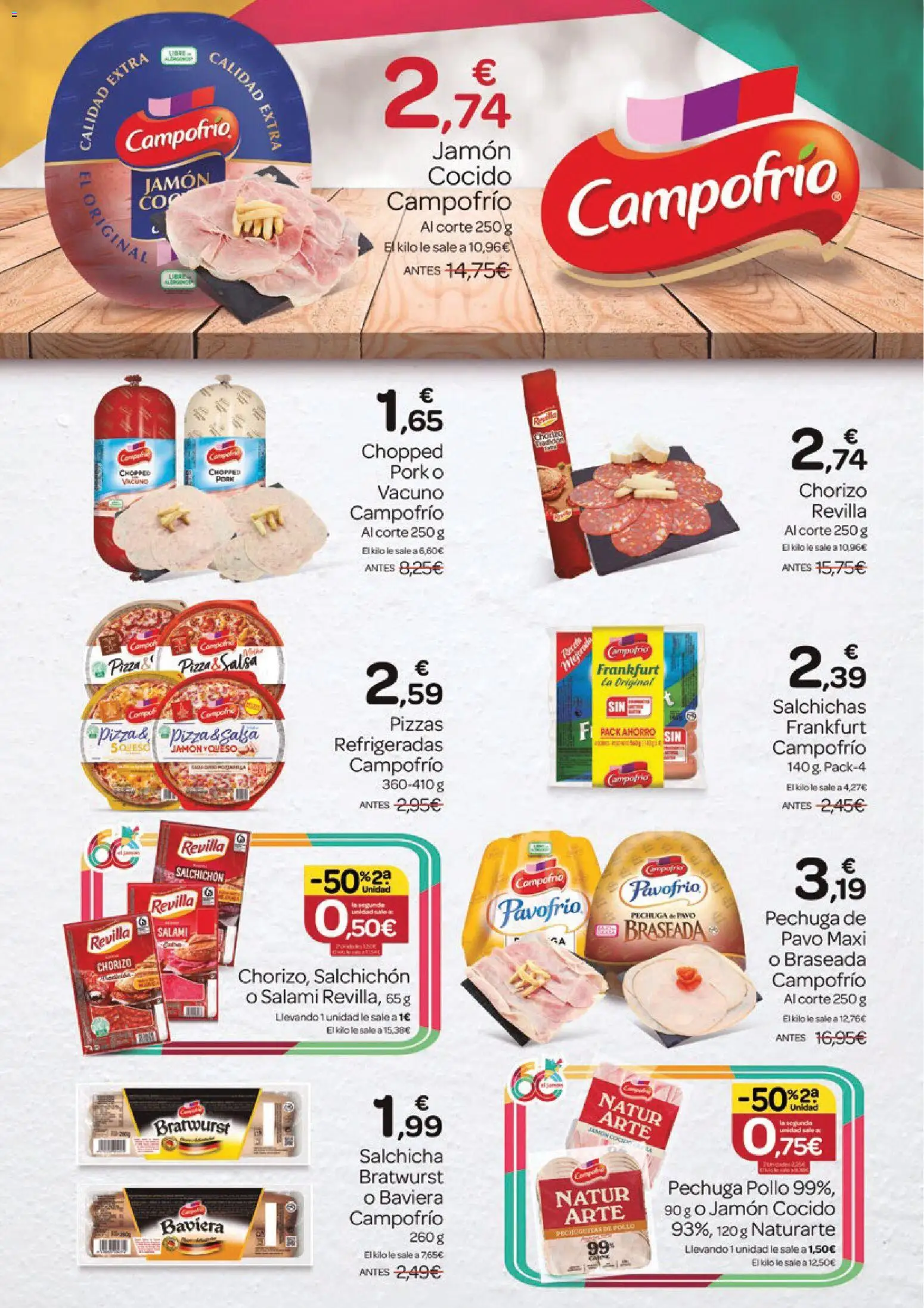 Supermercados El Jamón folleto │ válido desde el 23.04.2026 | Página: 22 | Productos: Jamón, Jamón cocido, Pizza, Salami