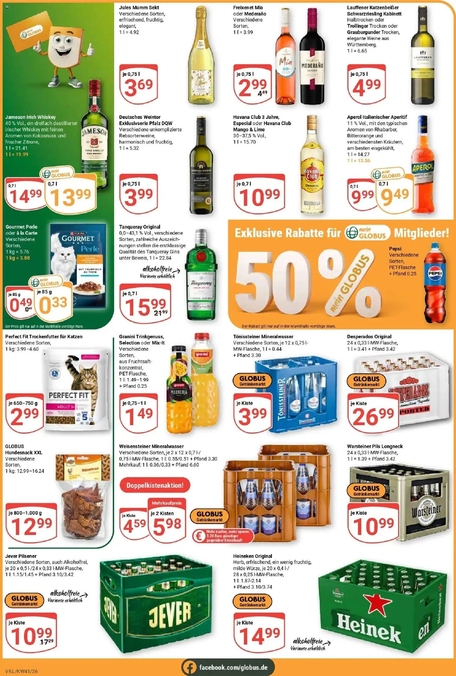 Globus Prospekt Völklingen (ab 05.10.2026) » Angebote online | Seite: 7 | Produkte: Mineralwasser, Heineken, Desperados, Granini
