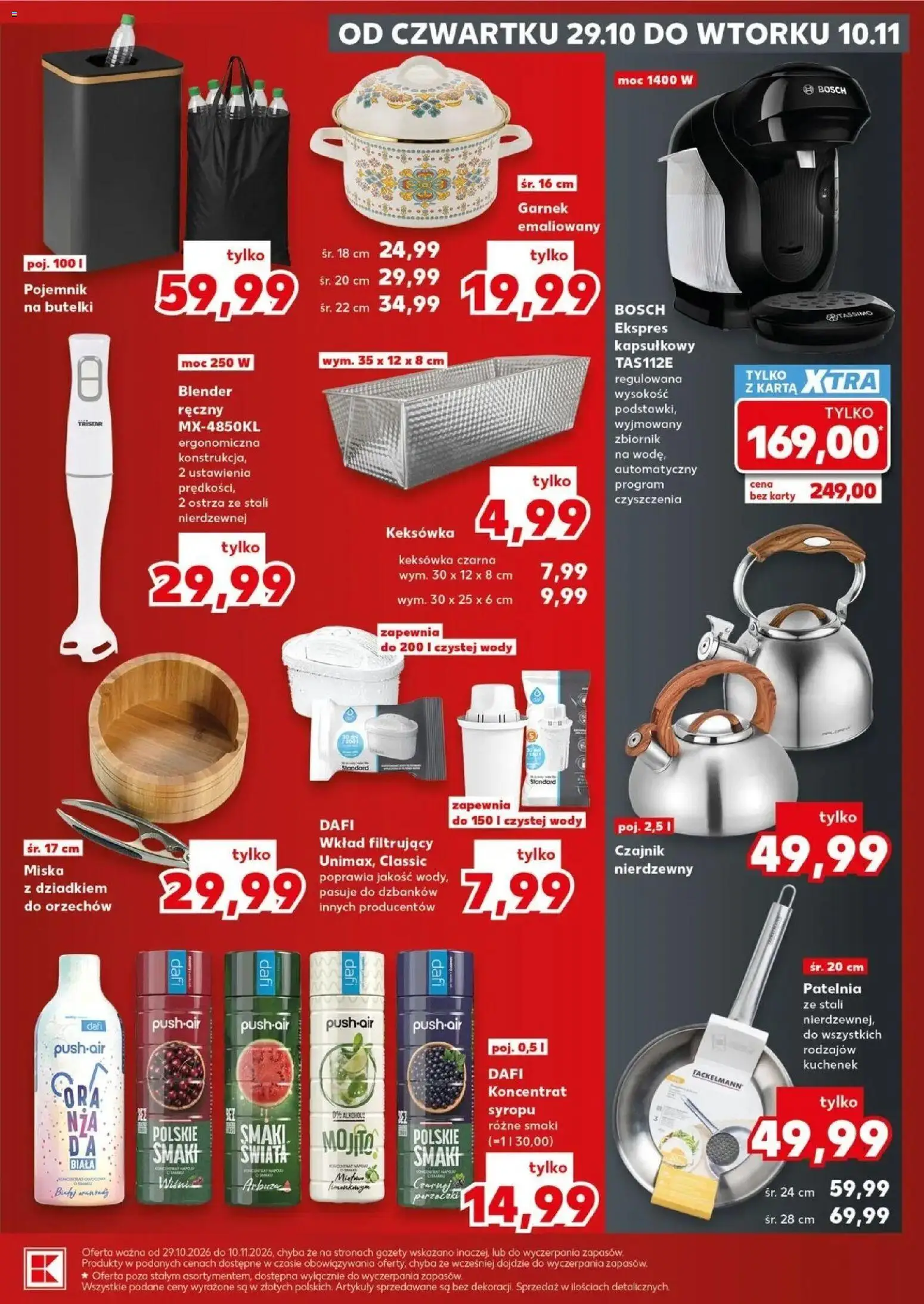 Kaufland gazetka - Złap Okazje od 29.10.2026 - od jutra PDF | Strona: 11 | Produkty: Karta, Blender ręczny, Czajnik, Garnek