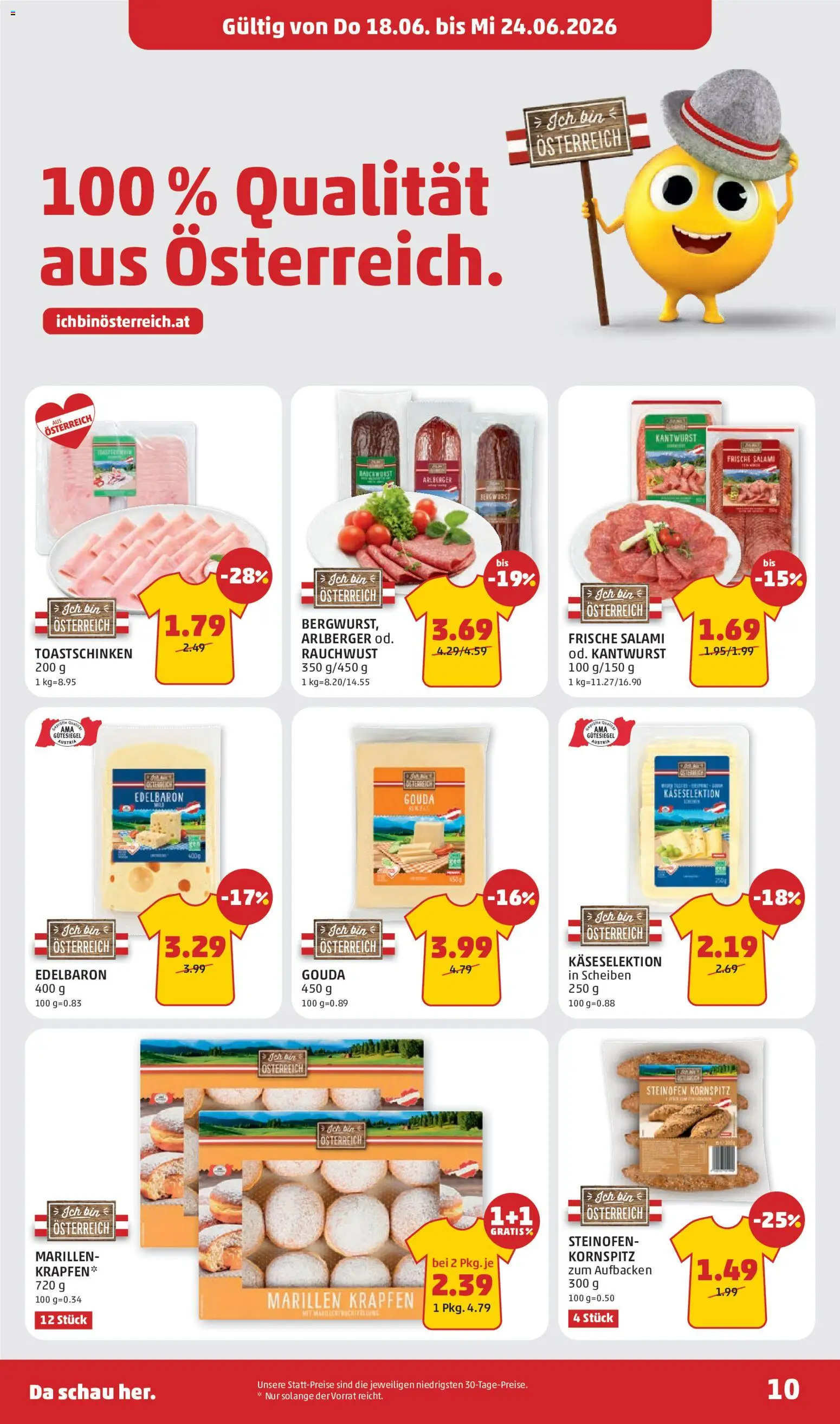 Penny Markt Schmankerl Post gültig ab 18.06.2026 | Seite: 10 | Produkte: Wurst, Salami
