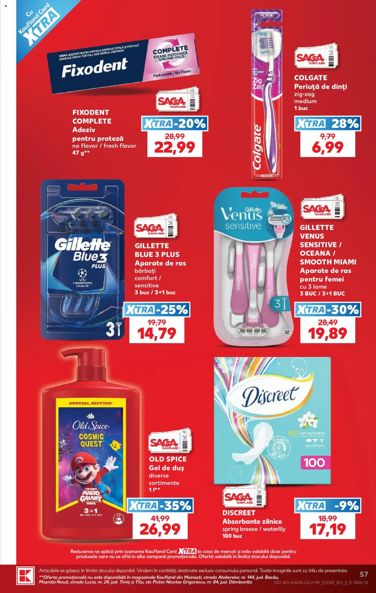 Noul catalog Kaufland – valabil de la 22.07.2026 | Pagină: 57 | Produse: Kısırlaştırılmış Kedi Maması, Duș, Periuță de dinți, Adeziv
