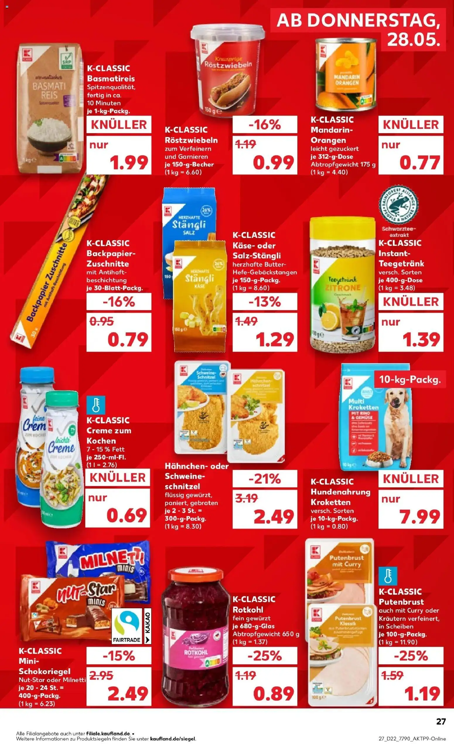 Kaufland Prospekt Schwarzenberg – gültig ab 26.05.2026 | Seite: 32 | Produkte: Basmatireis, Butter, Rotkohl, Orangen