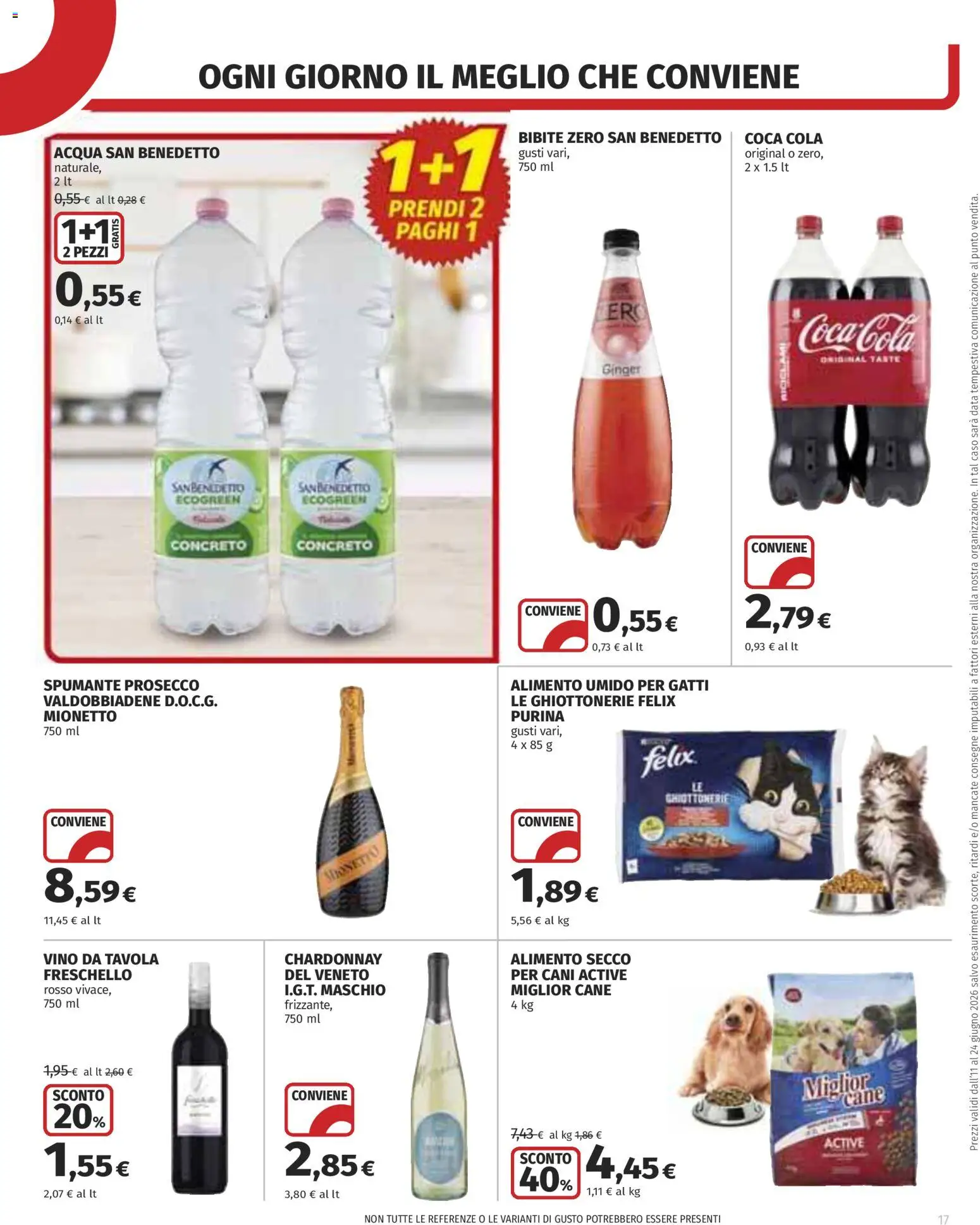Volantino COOP del 11.06.2026 | Pagina: 17 | Prodotti: Prosecco, Acqua, Spumante, Bibite