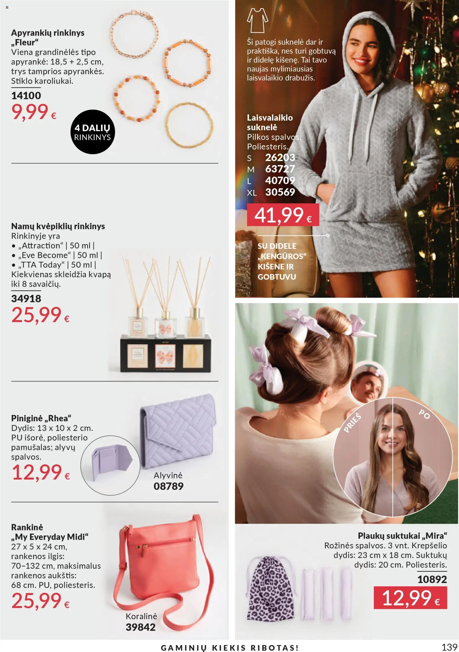 AVON akcijos nuo 2026.03.01 | Puslapis: 139 | Prekių: Suknelė, Rankinė, Piniginė