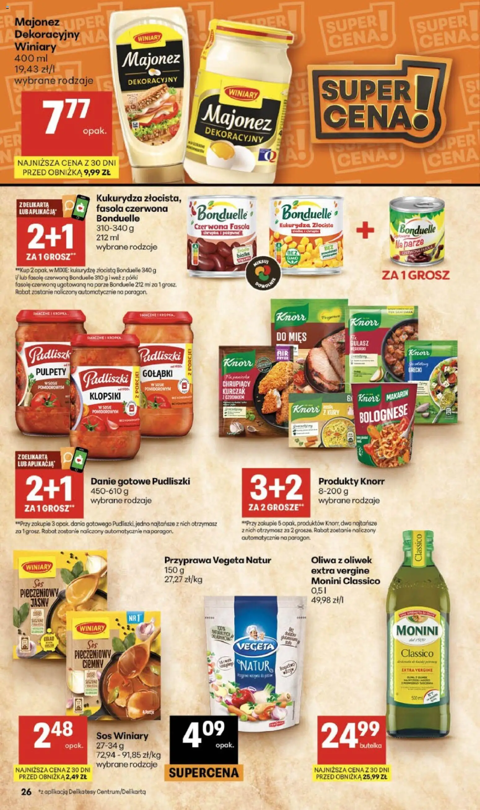 Delikatesy Centrum gazetka - Sklepy Własne od 03.09.2026 | Strona: 26 | Produkty: Kurczak, Kukurydza, Klopsiki, Fasola