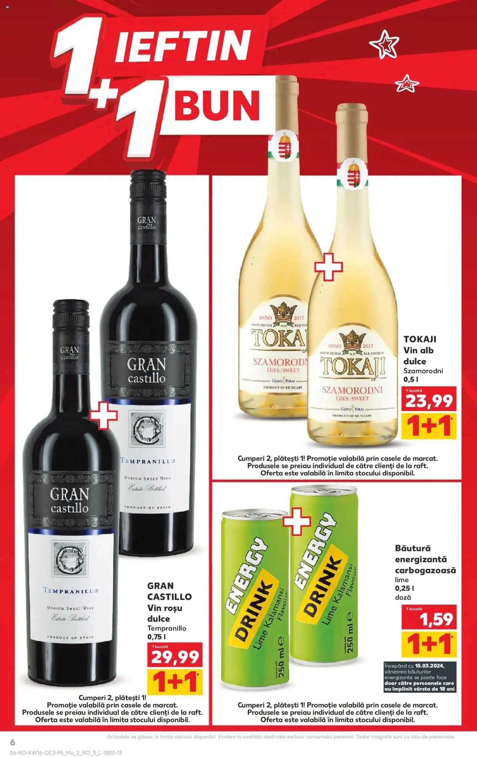 Noul catalog Kaufland – valabil de la 15.04.2026 | Pagină: 6 | Produse: Lime, Vin, Băutură energizantă