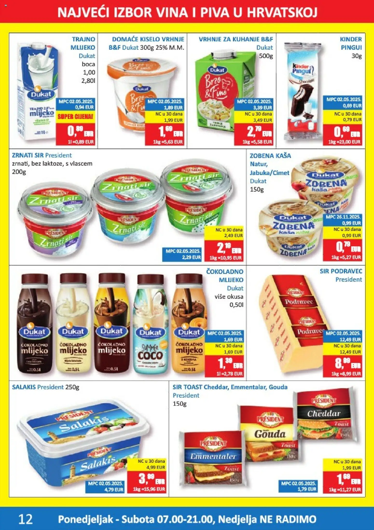 Vrutak katalog | vrijedi od 14.09.2026 | Stranica: 12 | Proizvodi: Cheddar, Sir, Kiselo vrhnje, Kaša