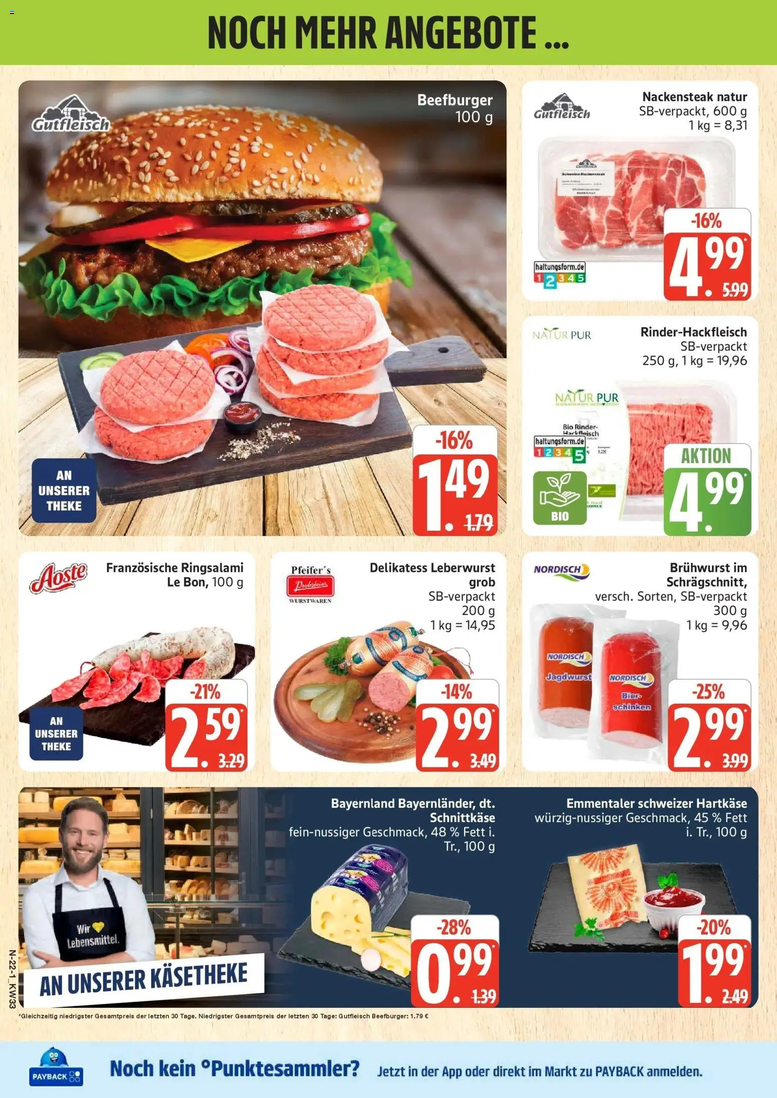 Edeka Prospekt Schleswig (ab 10.08.2026) » Angebote Online | Seite: 22 | Produkte: Theke, Bier, Schinken