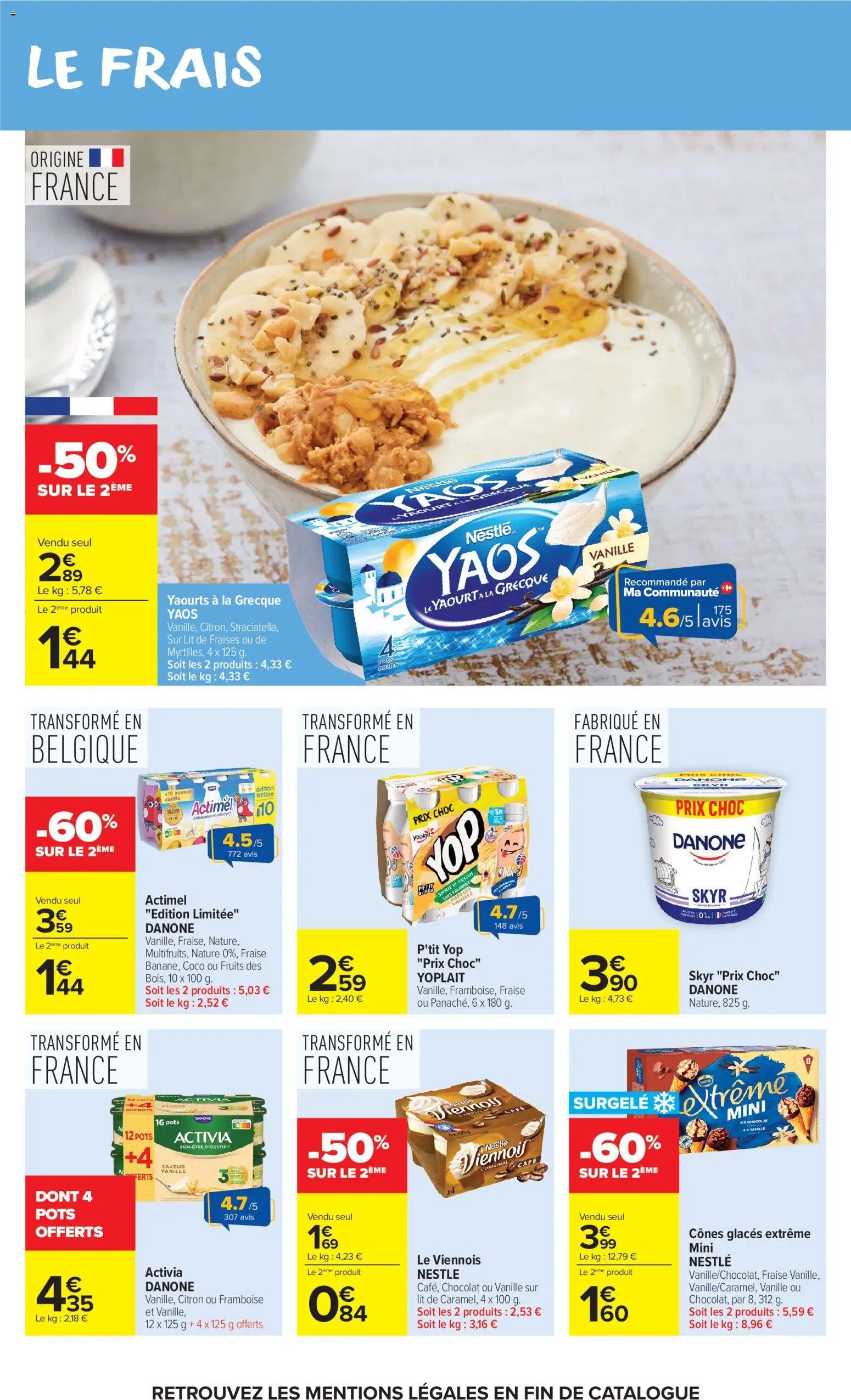 {H1} | Page: 17 | Produits: Glaces, Café, Chocolat, Skyr