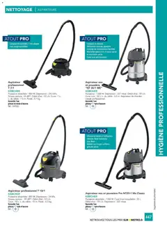 METRO - Prévisualisation de METRO - CHR Équipement valide à partir de 01/01/2025 | Page: 447 | Produits: Câble, Poids, Aspirateur eau et poussière, Hygiène
