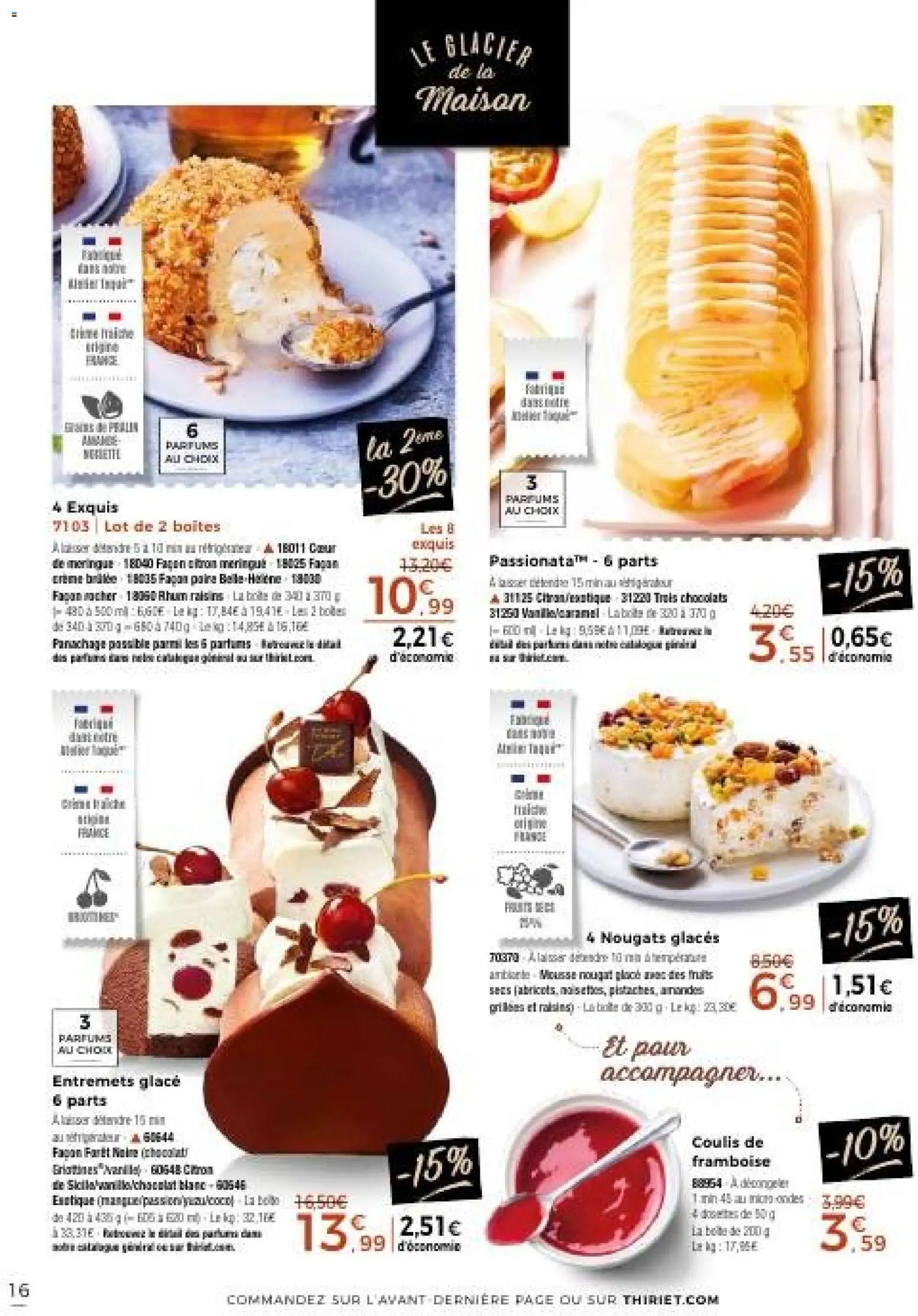 {H1} | Page: 16 | Produits: Glace, Citron, Framboise, Rhum