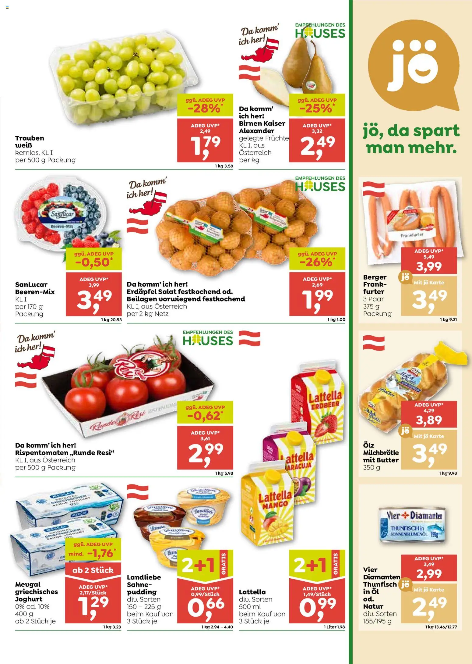 ADEG Flugblatt gültig ab 29.10.2026 | Seite: 3 | Produkte: Salat, Butter, Joghurt, Öl