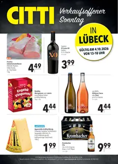 CITTI Markt Sonntags-Angebote in Lübeck ab 04.10.2026 gültig