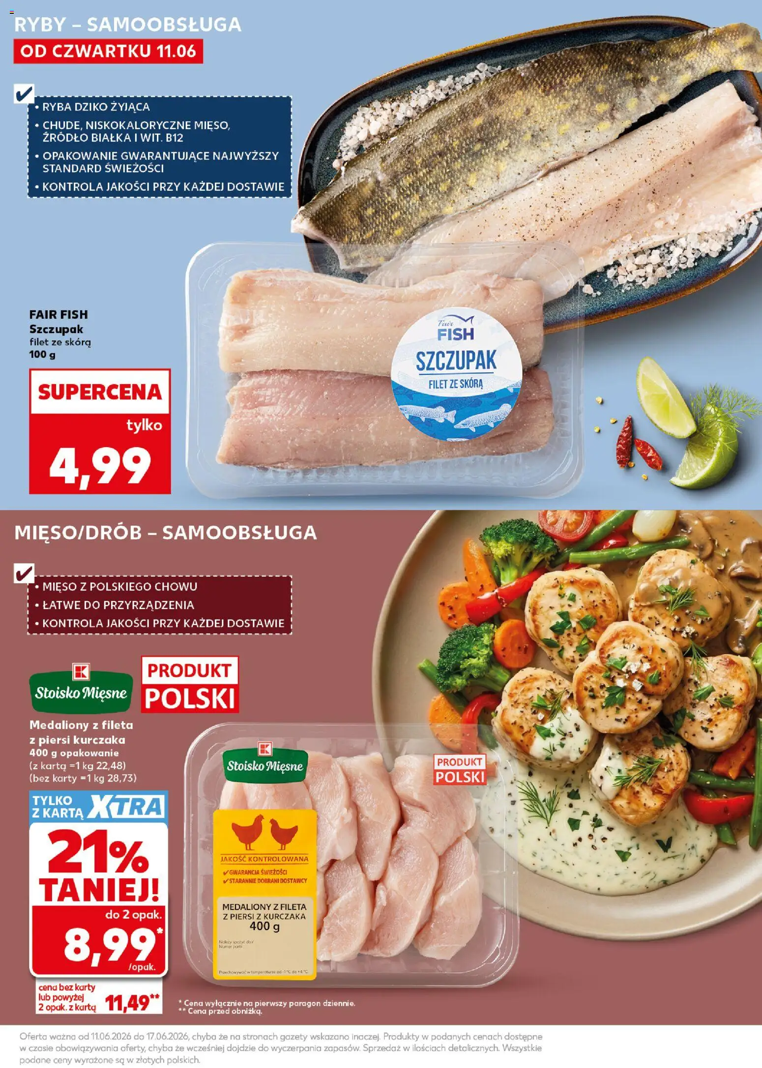 Kaufland Polsko leták - Mocny start od 15.06.2026 | Strana: 21 | Produkty: Ryba, Ryby, Filet, Karty
