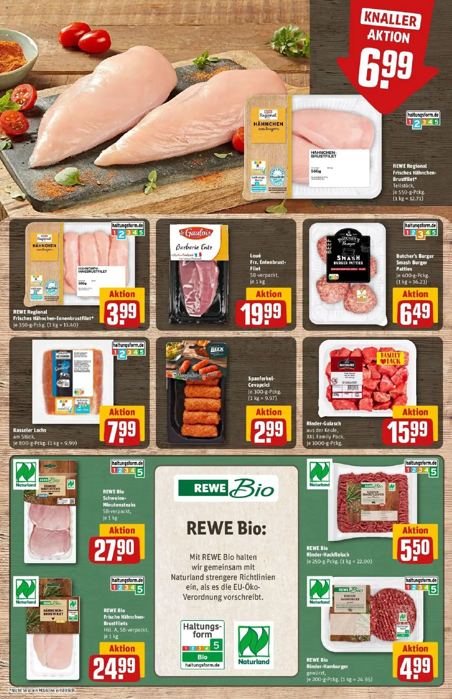 REWE Prospekt ab 12.10.2026 zum Blättern » Angebote | Seite: 7 | Produkte: Cevapcici, Burger, Ente, Hackfleisch
