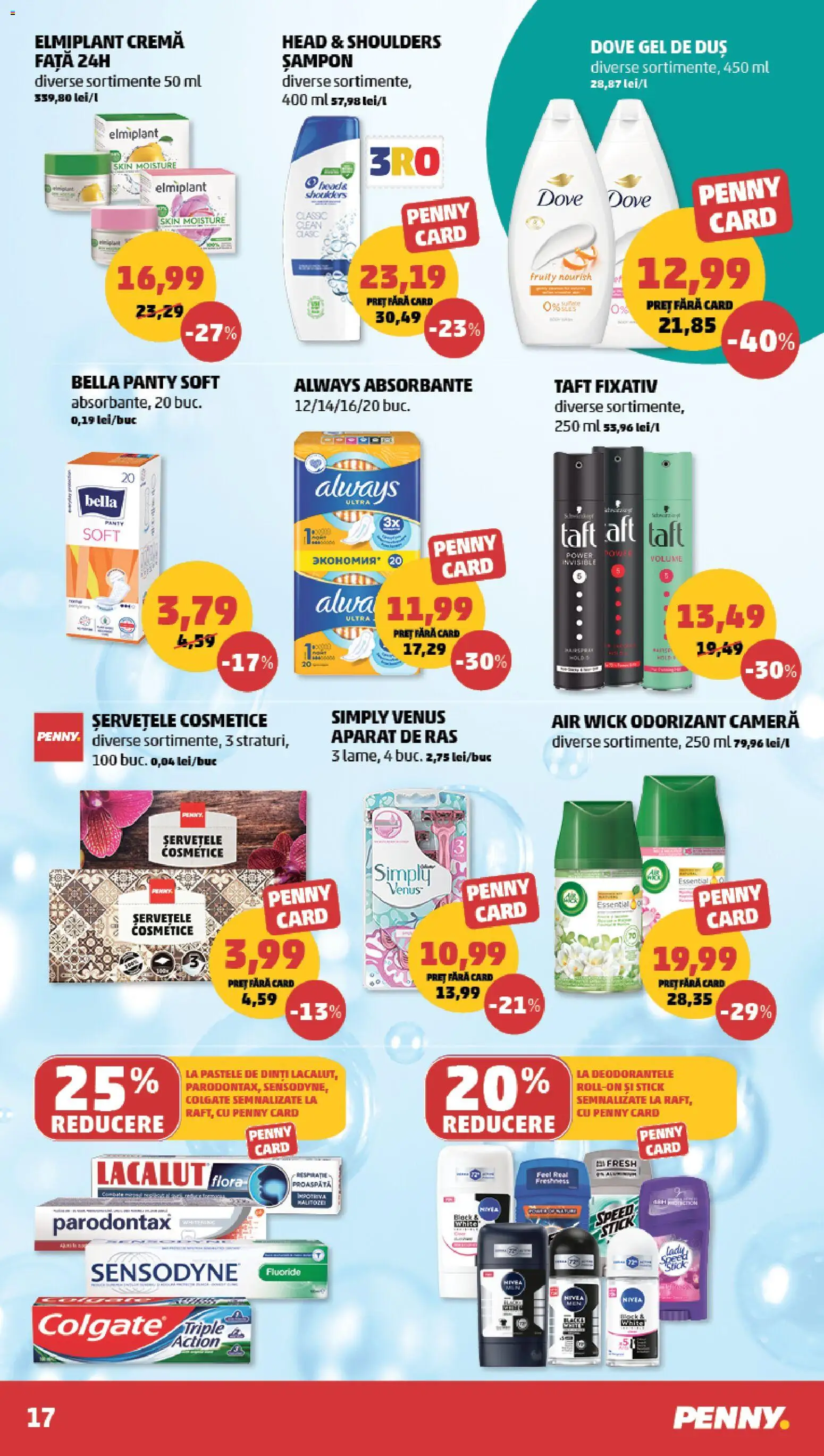Noul catalog PENNY – valabil de la 15.04.2026 | Pagină: 17 | Produse: Pomelo, Gel de duș, Deodorant, Absorbante
