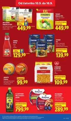 THOMY Sos, Burger, tartar ili čili 160 g; 1 kg = 874.94 - pregled Lidl kataloga - važi od 10.09.2026 | Strana: 33 | Proizvode: Tuna, Burger, Čili, Ulje