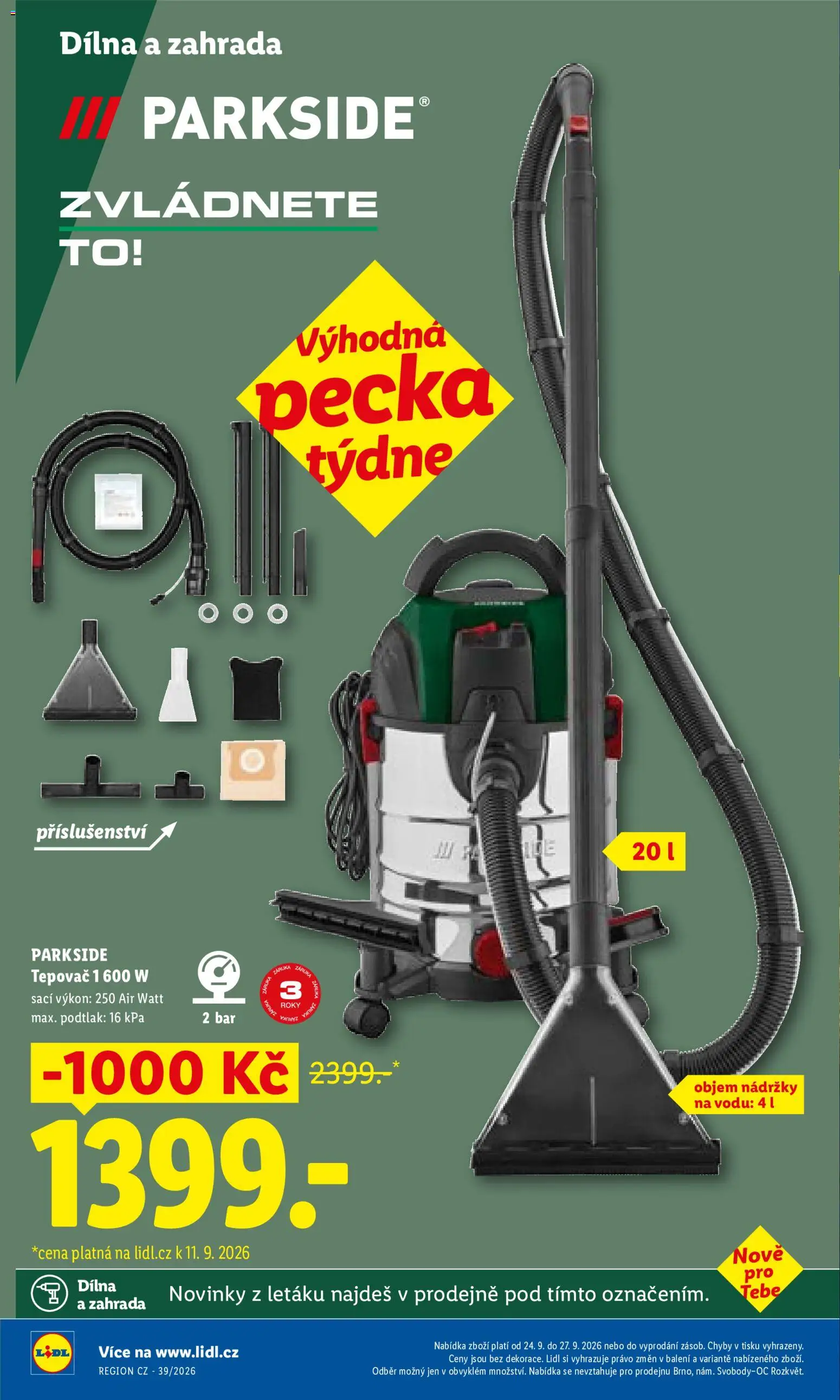 Lidl leták - Spotřební zboží od 21.09.2026 | Strana: 14 | Produkty: Parkside, Zahrada