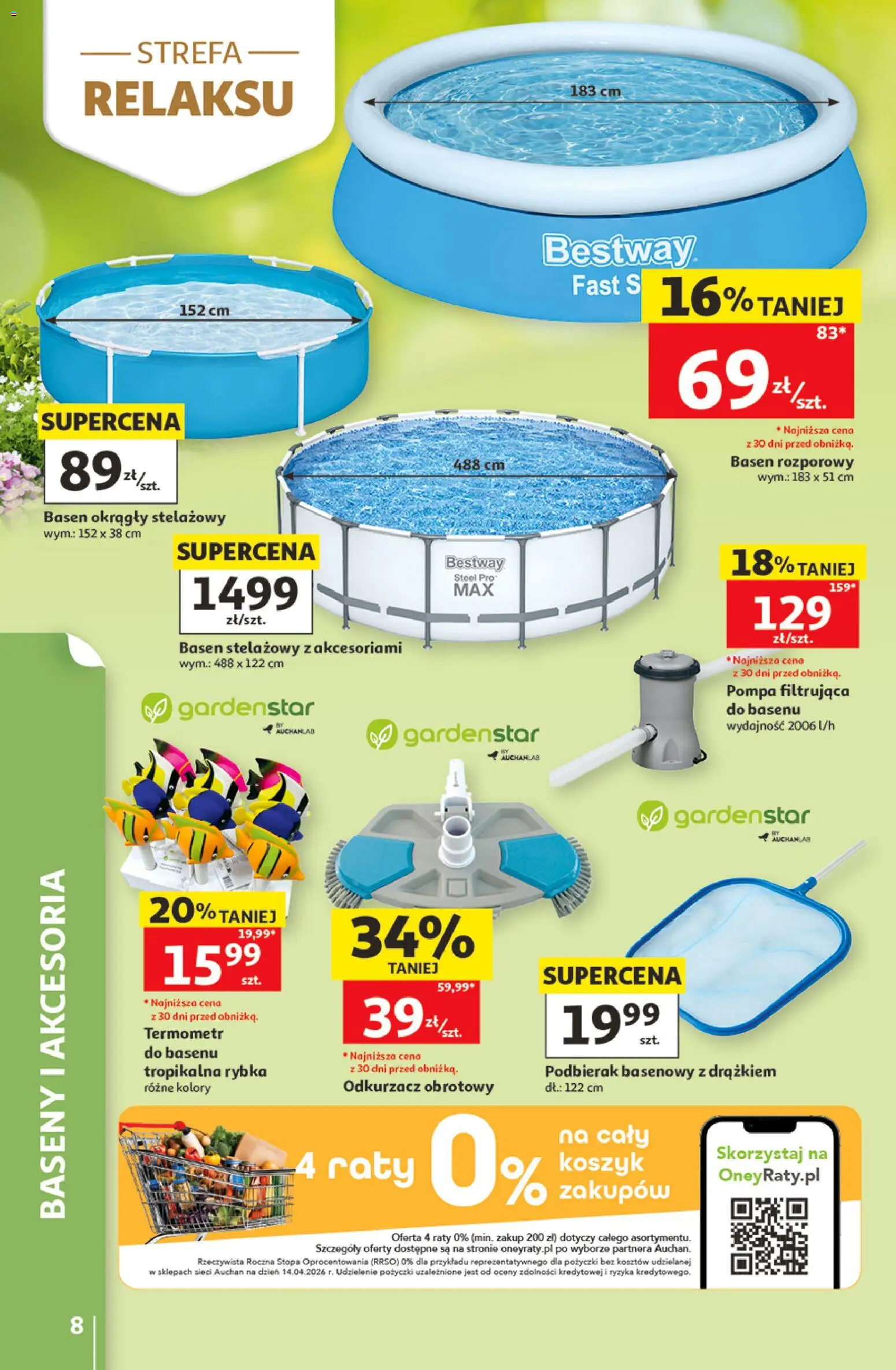 Auchan gazetka - 30 Lat Hipermarket od 11.06.2026 | Strona: 8 | Produkty: Odkurzacz, Termometr, Basen