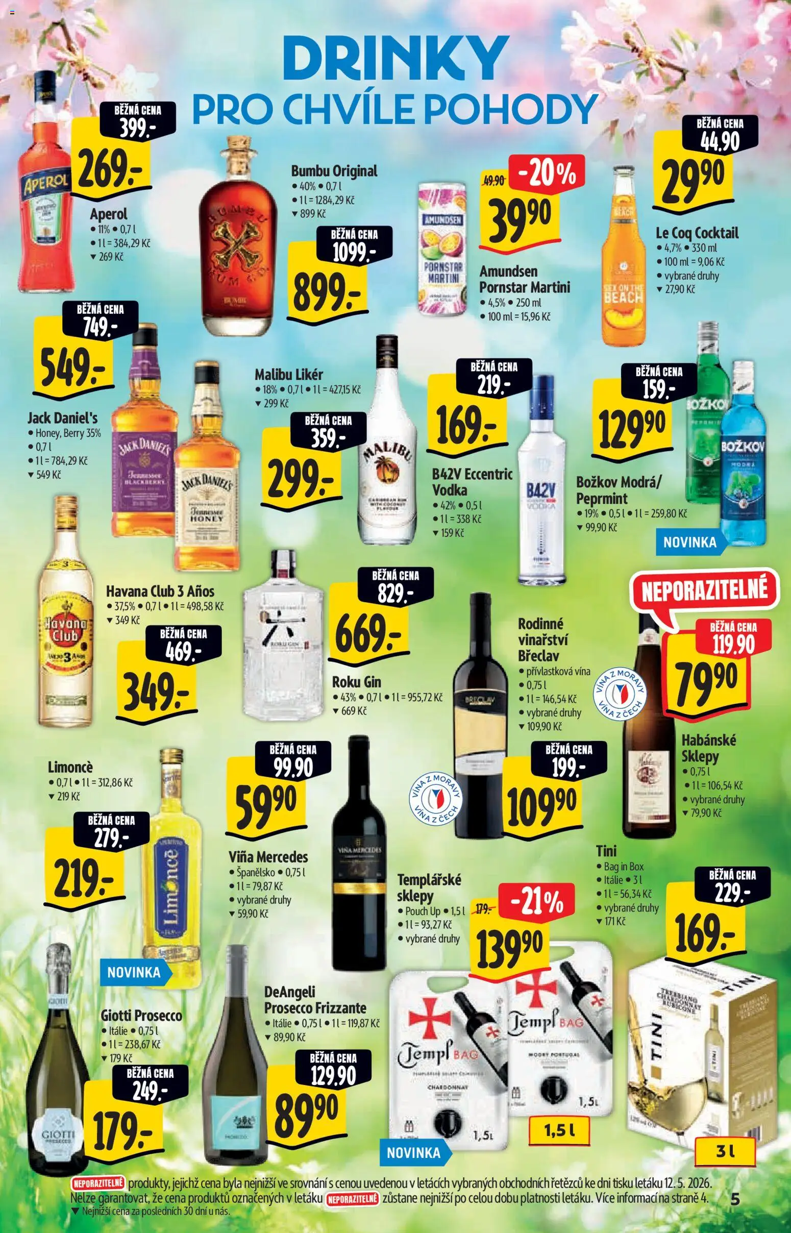 Albert katalog - Hypermarket od 20.05.2026 | Strana: 5 | Produkty: Havana club, Likér, Božkov, Malibu
