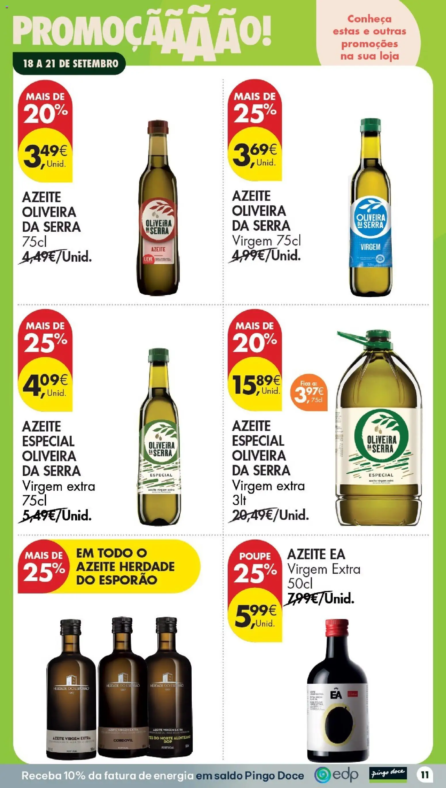 Pingo Doce Poupe este Fim de Semana │ válido de 18/09/2026 | Página: 11 | Produtos: Azeite, Azeite virgem extra