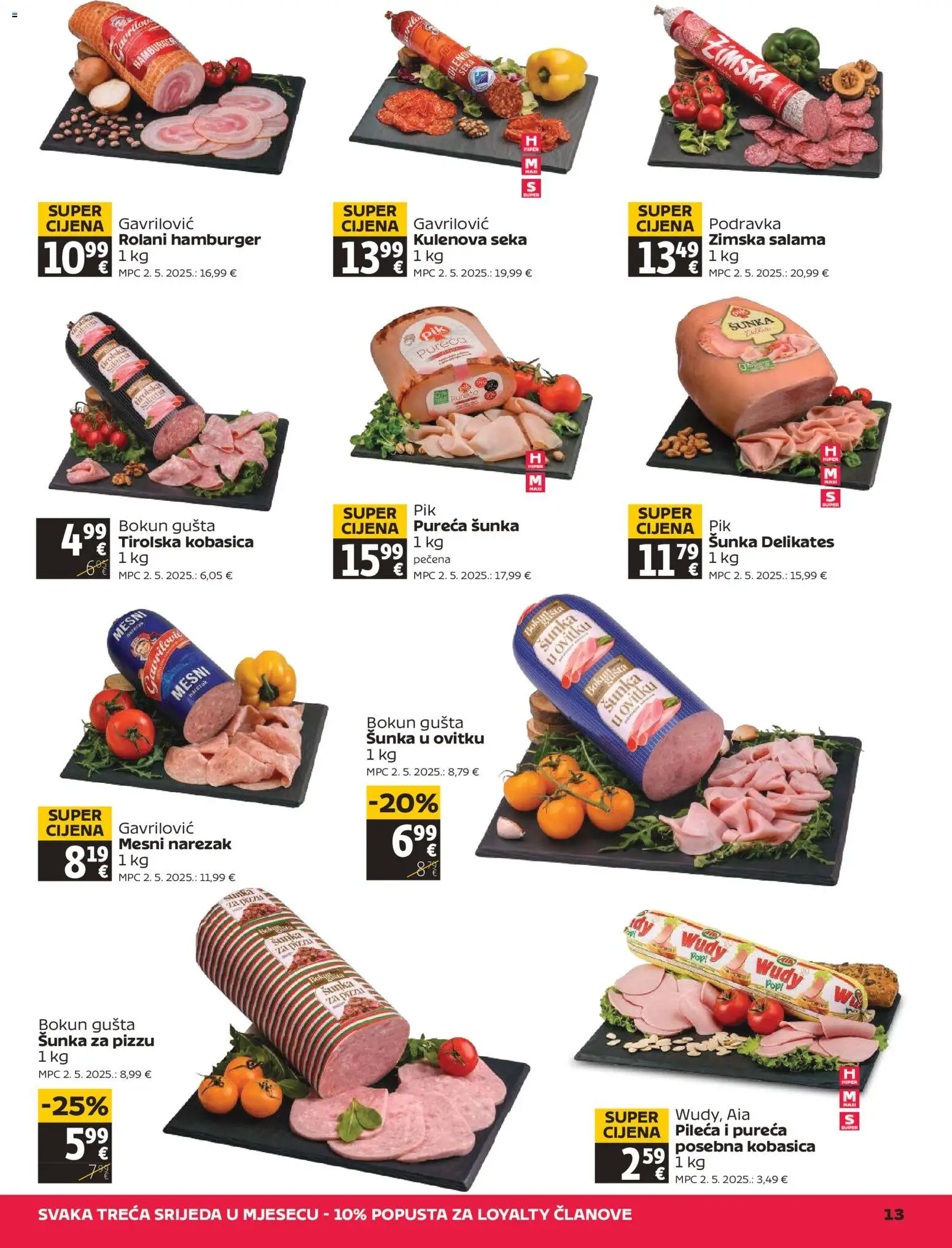 Tommy katalog | vrijedi od 11.06.2026 | Stranica: 13 | Proizvodi: Šunka, Narezak, Kobasica, Hamburger