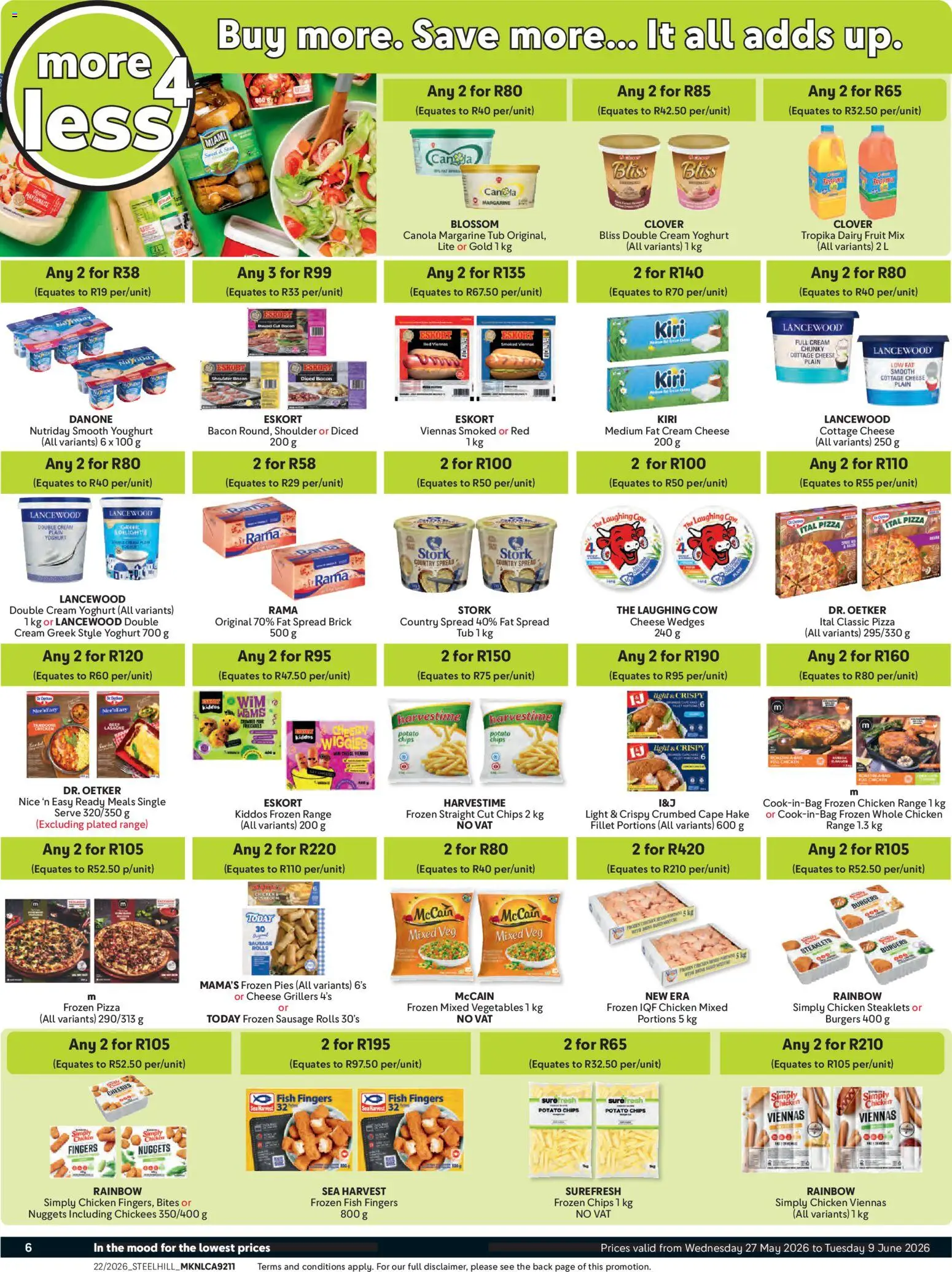 New Makro catalogue – valid from 27.05.2026 | Page: 6 | Products: Light, Margarine, Chicken, Sausage