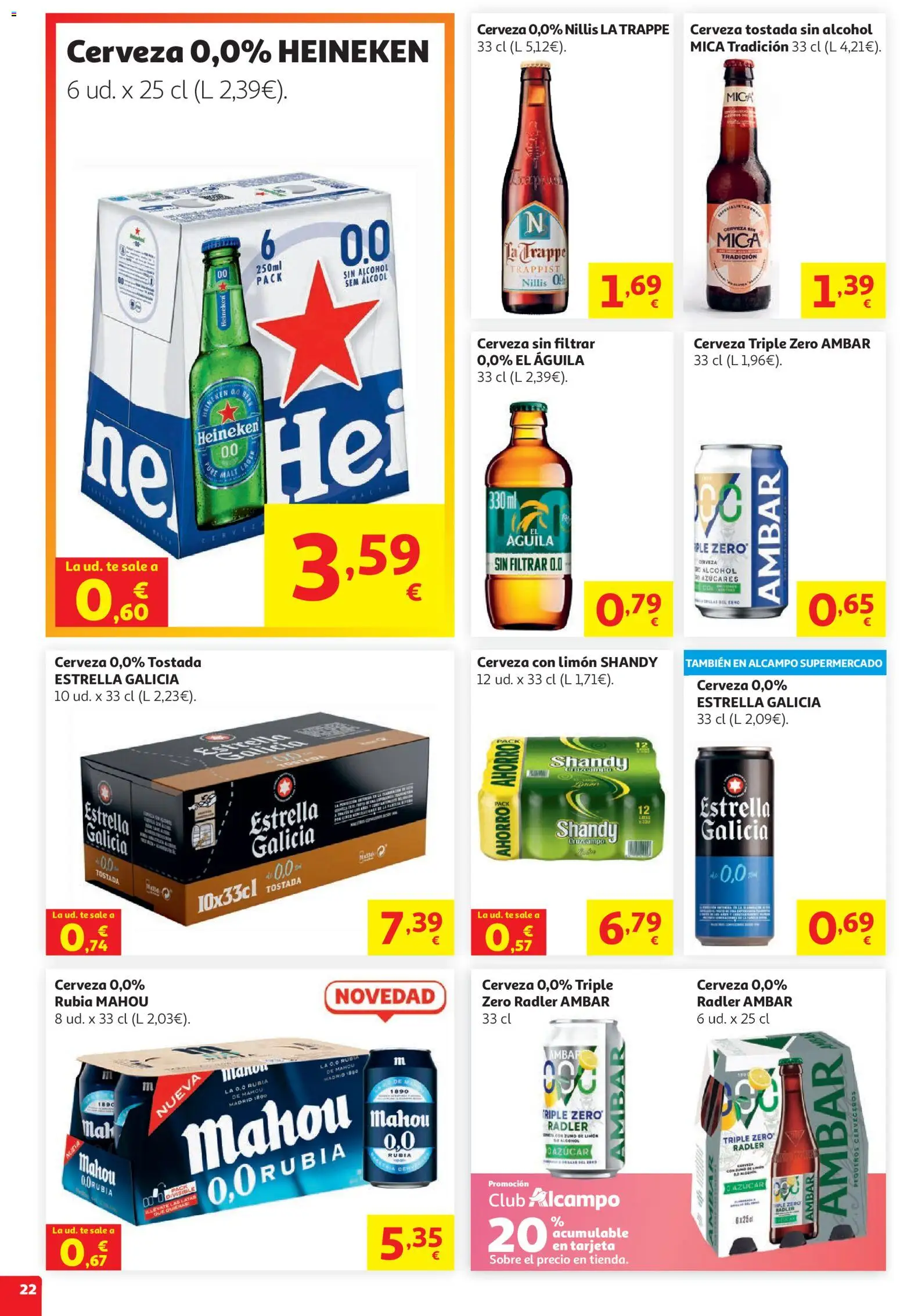 Alcampo HG Unico Mad │ válido desde el 05.05.2026 | Página: 25 | Productos: Cerveza, Té, Σπανάκι
