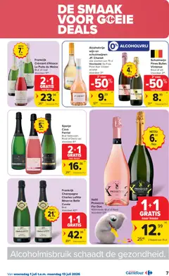 Alcoholvrije wijn en schuimwijnen JP. Chenet, alle soorten van 75 cl Voorbeeld: So Free Pinot Noir zonder alcohol - Voorbeeld van een folder van Carrefour, geldig van 01/07/2026 | Pagina: 7