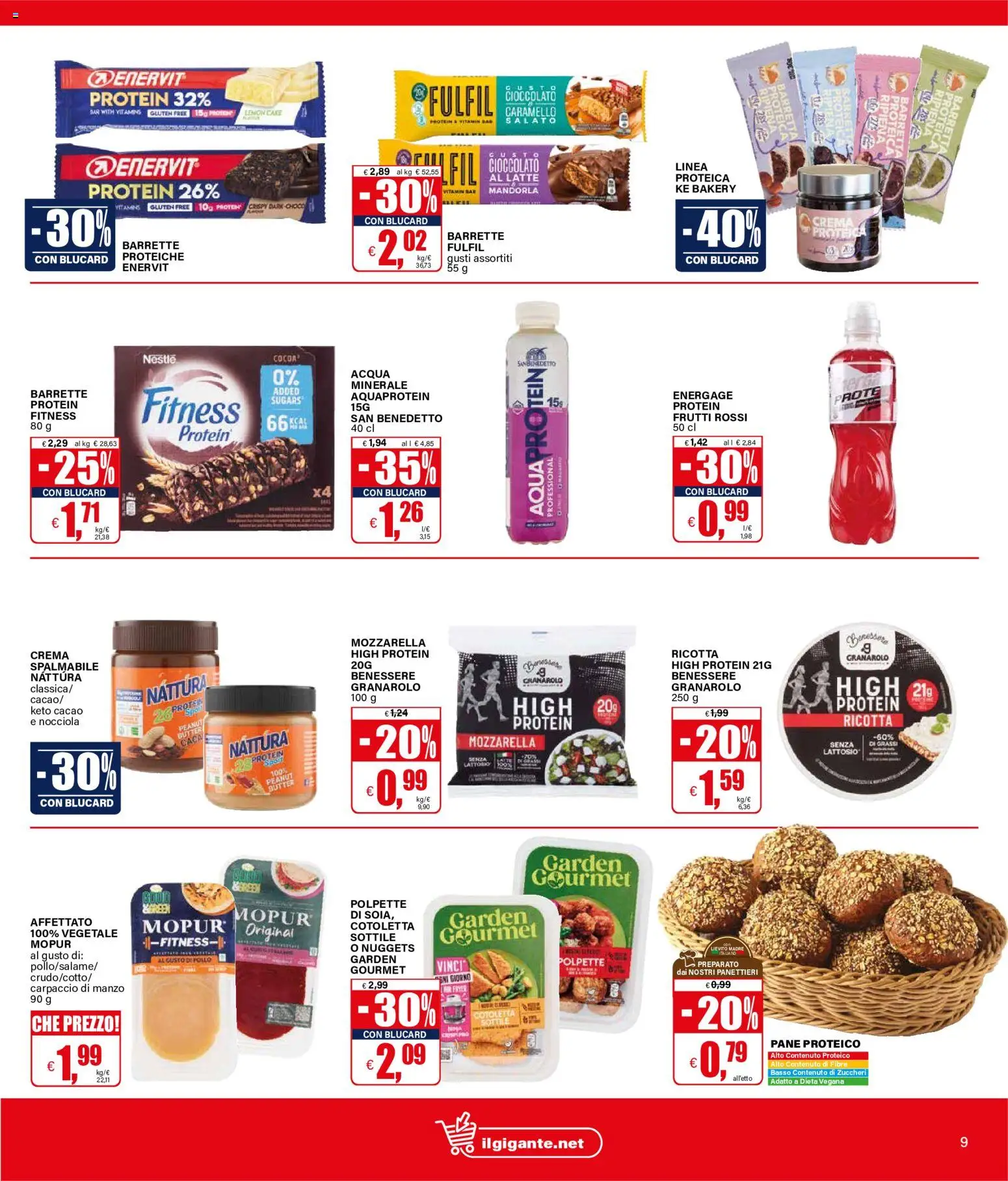 Volantino Il Gigante del 22/10/2026 | Pagina: 9 | Prodotti: Crema, Pane, Cioccolato, Basso
