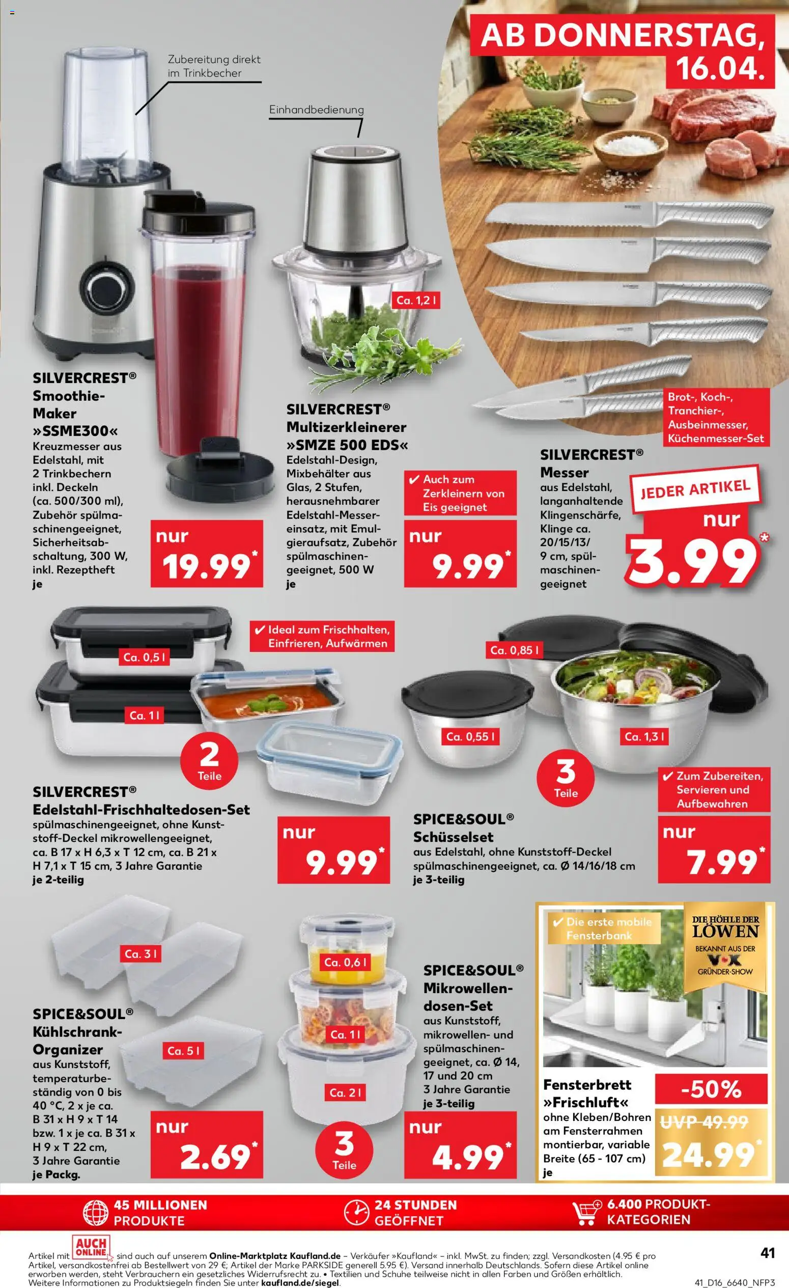 Kaufland Německo leták od 16.04.2026 | Strana: 41 | Produkty: Organizér, Parkside, Smoothie, Smoothie maker