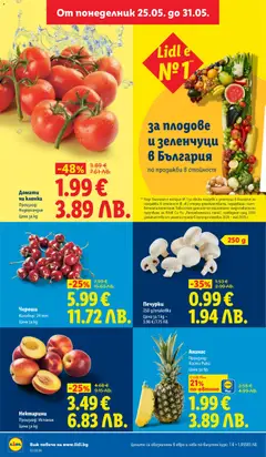Преглед на Череши, Калибър: 24 mm. Цена за kg - Офертите са валидни от 25.05.2026 | Страница: 4