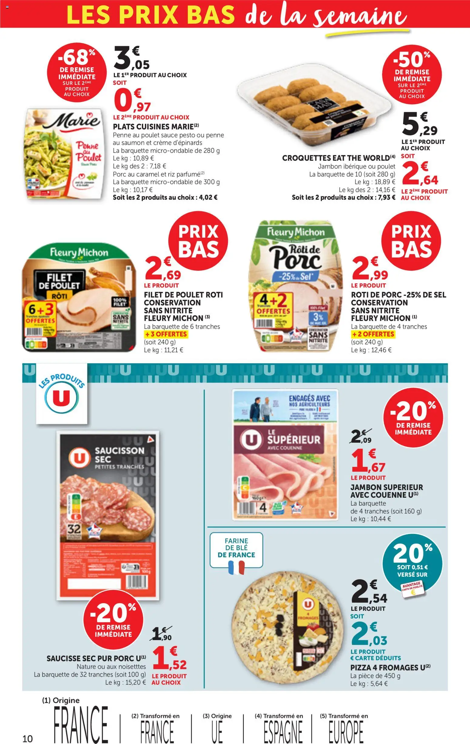 {H1} | Page: 10 | Produits: Farine, Porc, Thé, Saumon