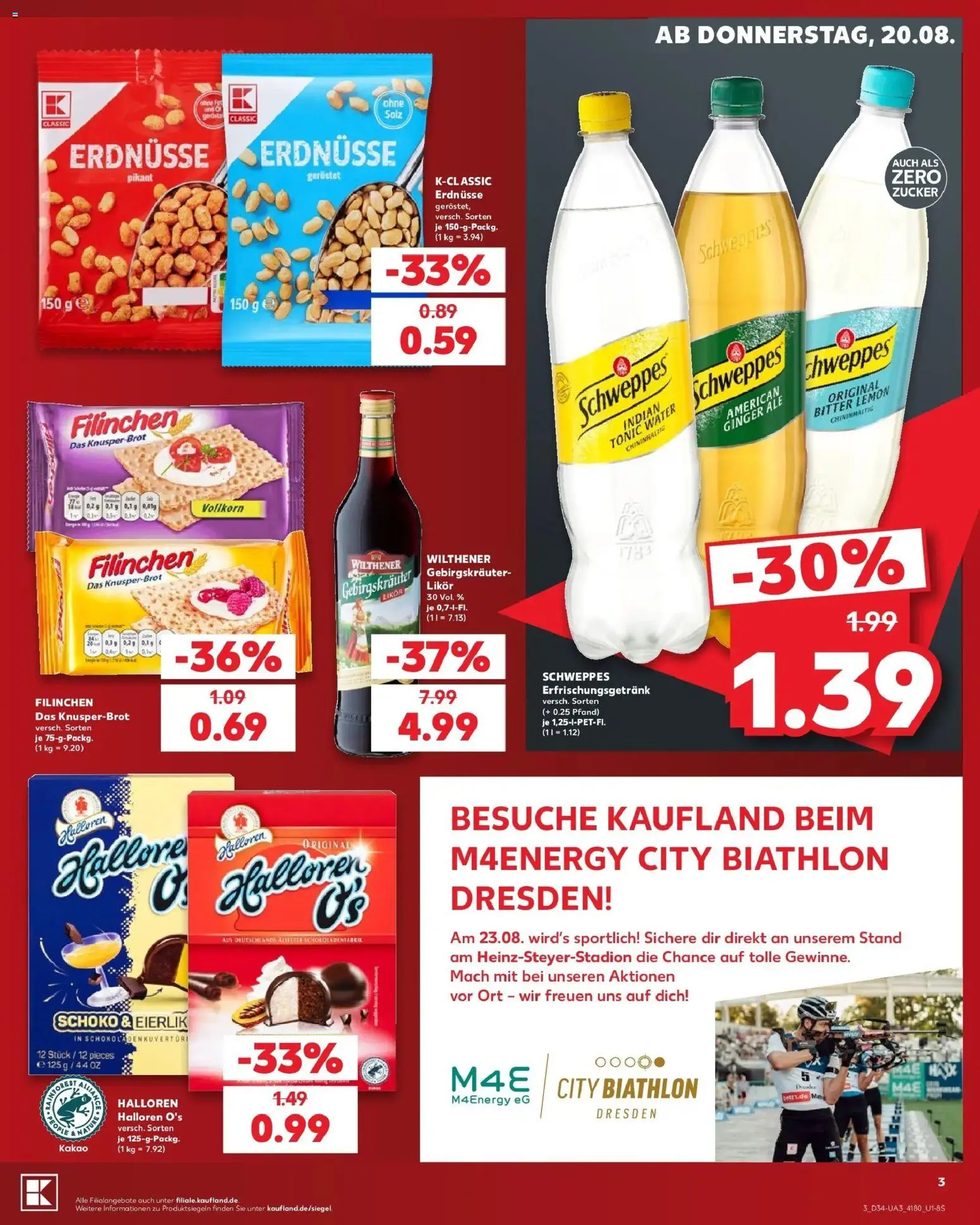 Prospekt Kaufland ab 20.08.2026 » Angebote Online zum Blättern | Seite: 3 | Produkte: Erdnüsse, Likör, Salz, Zucker