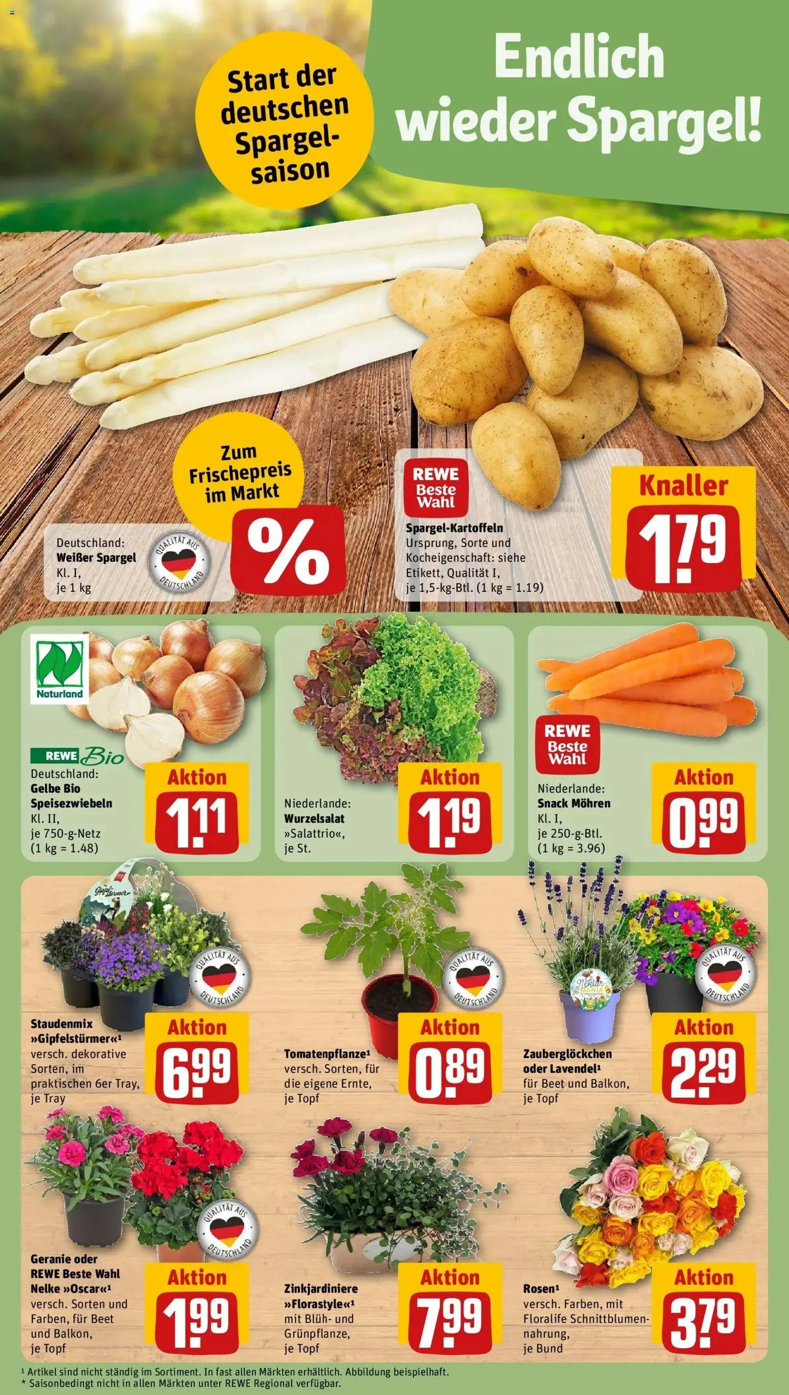 Rewe Prospekt Niederorschel	 – gültig ab 12.04.2026 | Seite: 5 | Produkte: Spargel, Mohren