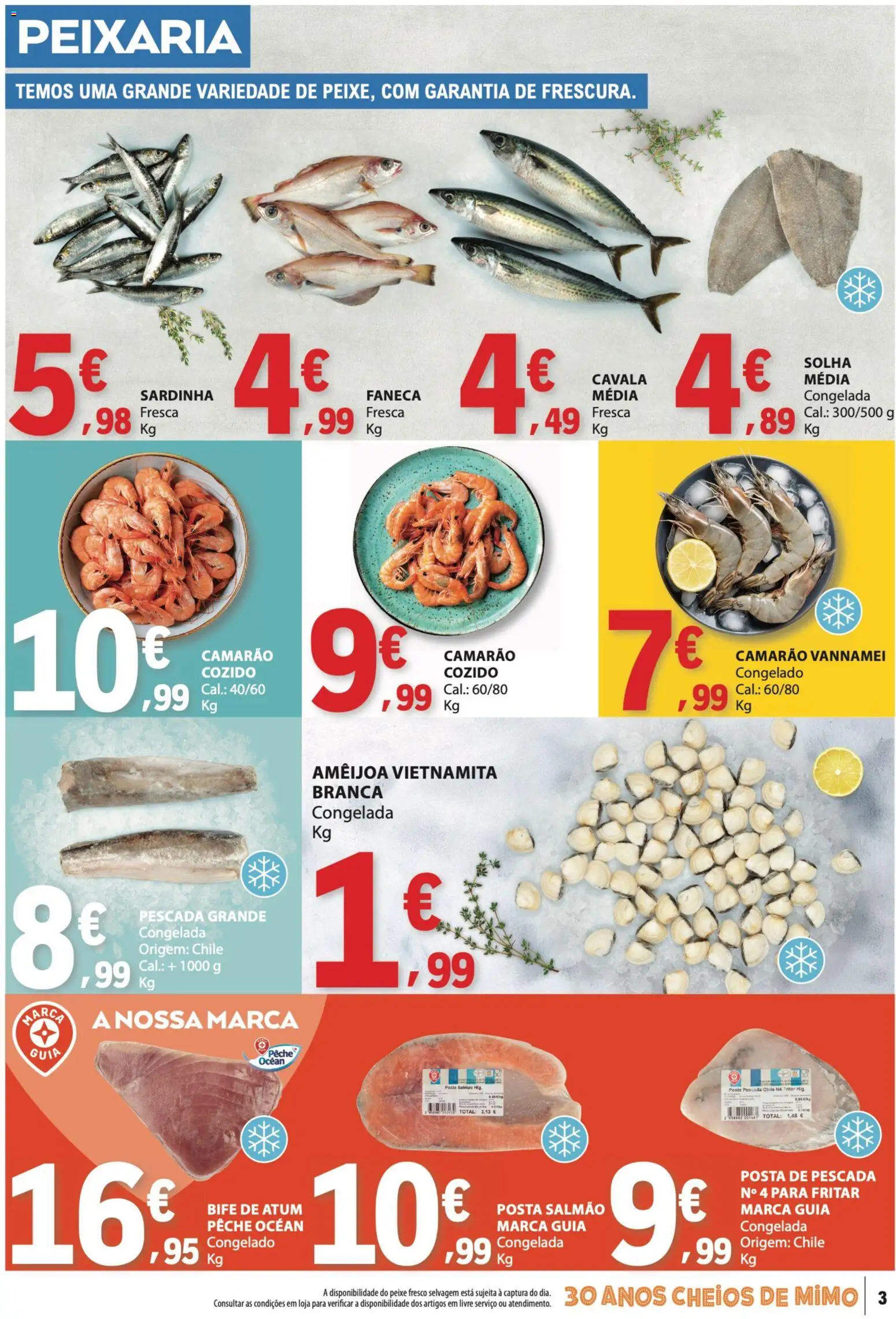 E.Leclerc folheto │ válido de 09/07/2026 | Página: 3 | Produtos: Atum, Pescada, Camarão, Salmão