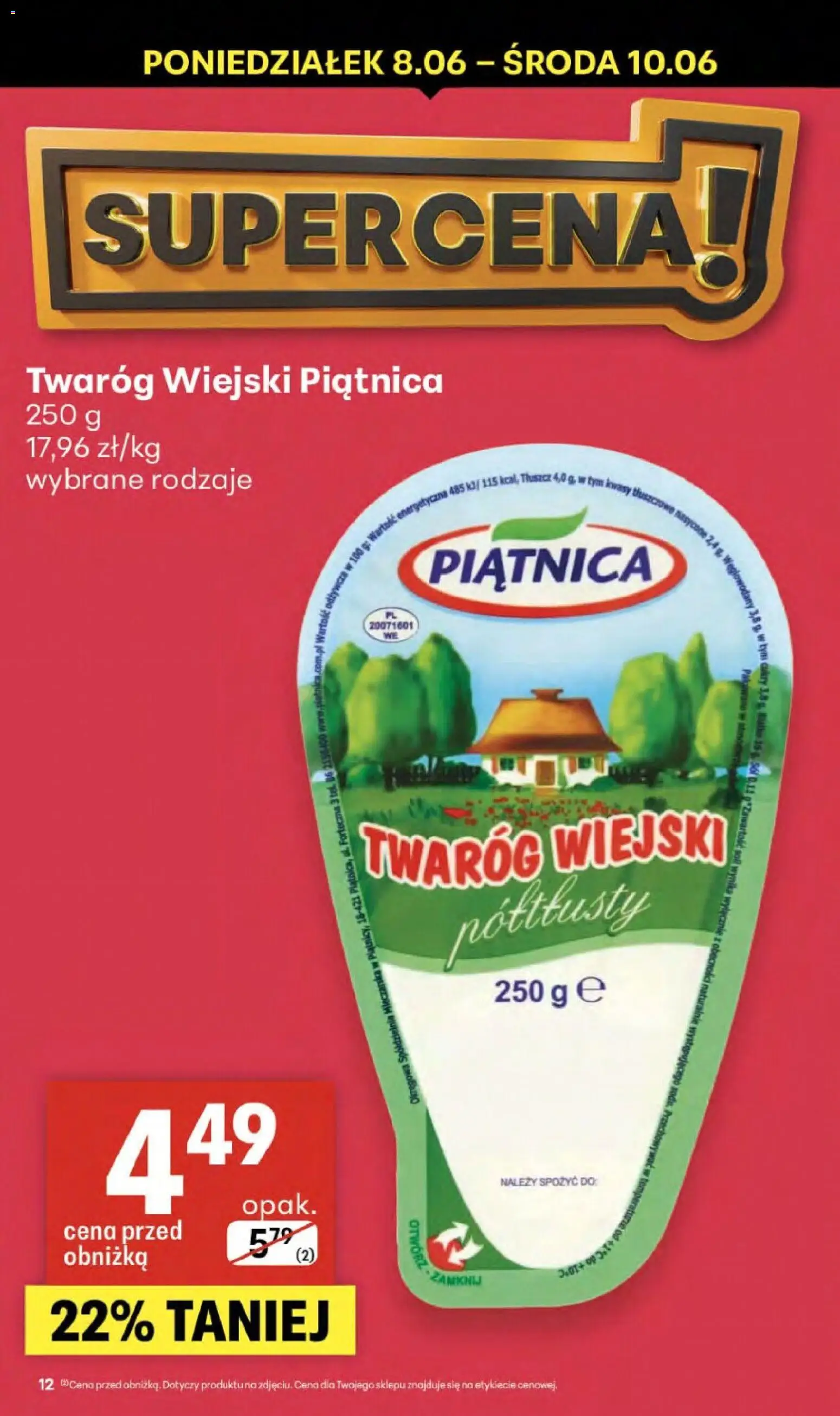 Delikatesy Centrum gazetka - Sklepy Własne od 03.06.2026 | Strona: 12 | Produkty: Twaróg