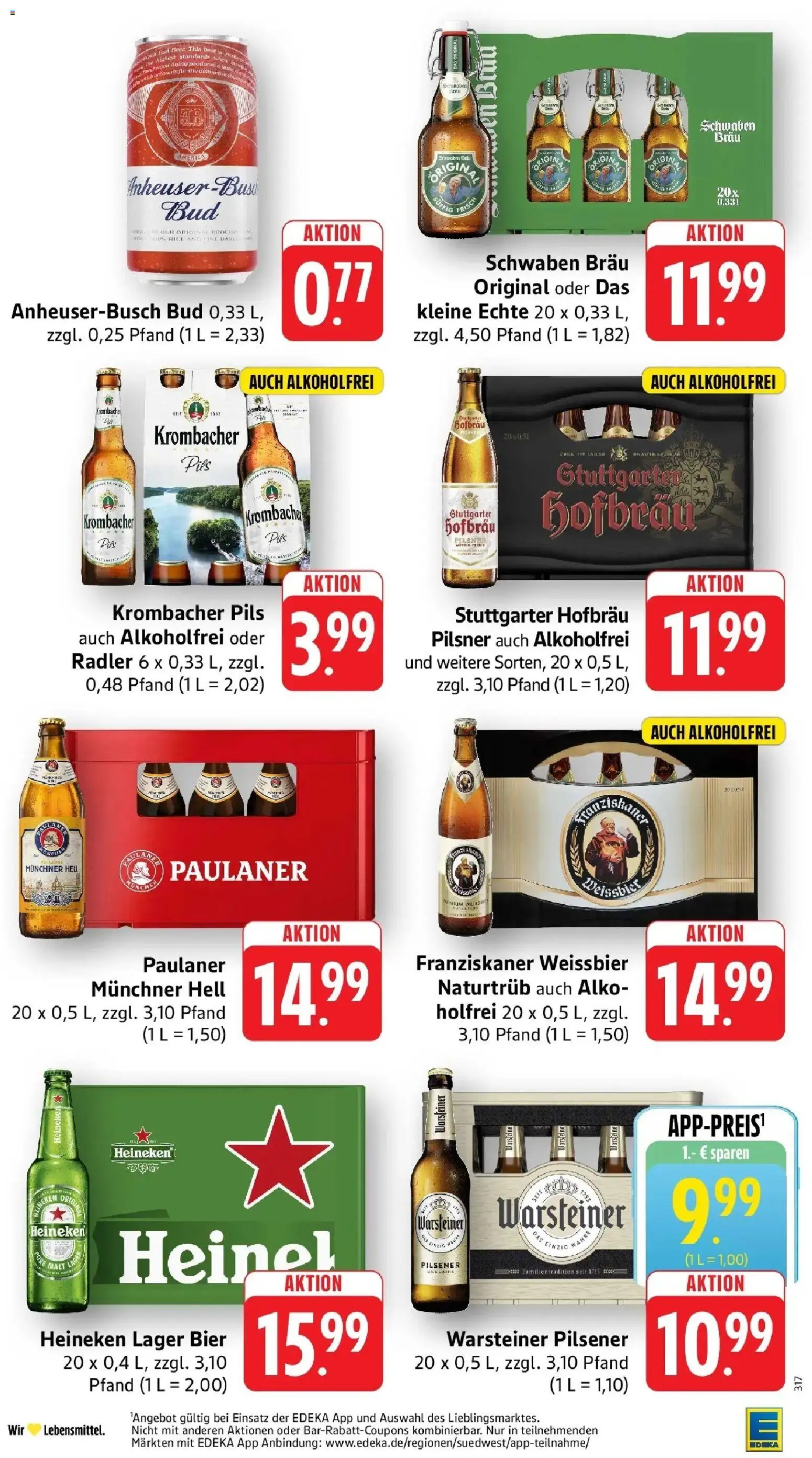 E center Prospekt Ditzingen (ab 26.10.2026) zum Blättern | Seite: 33 | Produkte: Weißbier, Heineken, Krombacher, Paulaner