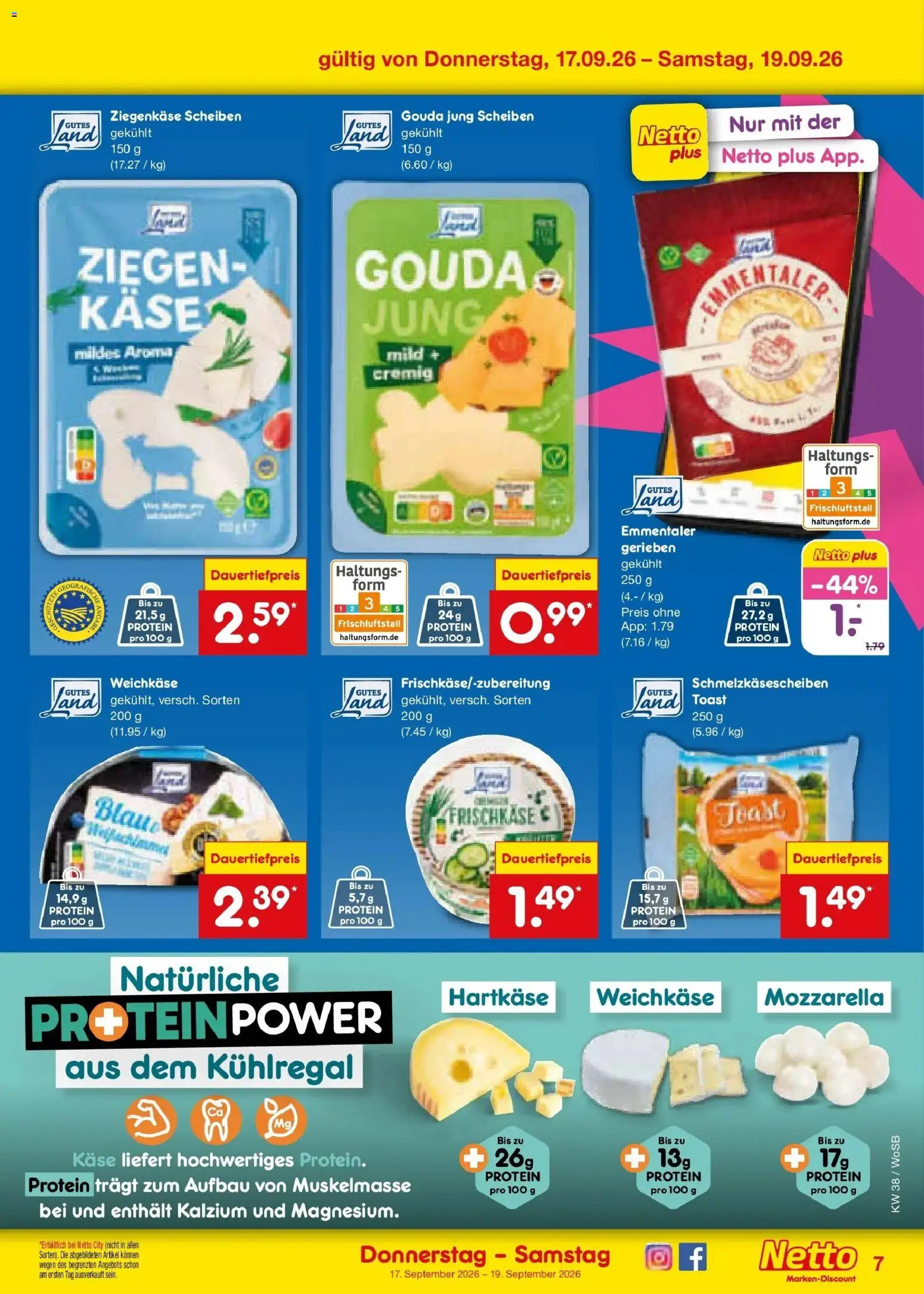 Netto Marken-Discount Prospekt Ludwigshafen-Edigheim – gültig ab 14.09.2026 | Seite: 53 | Produkte: Käse, Toast, Mozzarella, Gouda